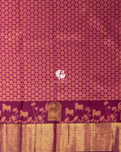 Rani Rudraksha Kanchipuram Silk Saree