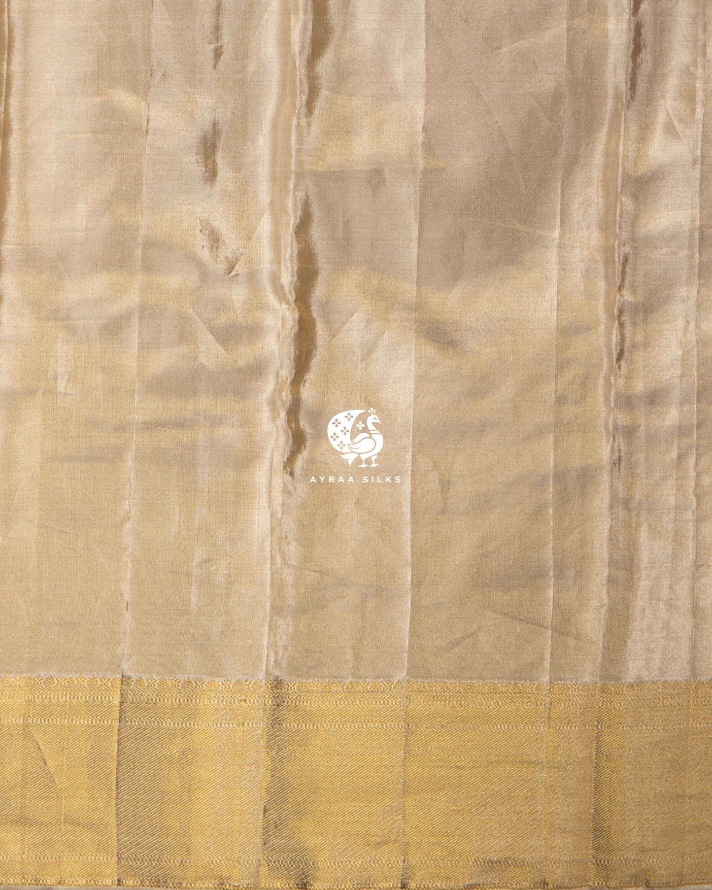 Champagne Fusion Kanchipuram Saree