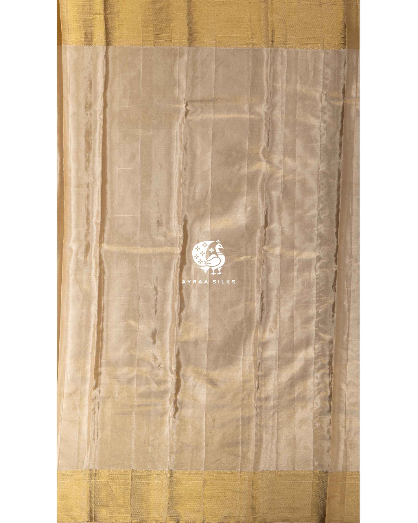Champagne Fusion Kanchipuram Saree