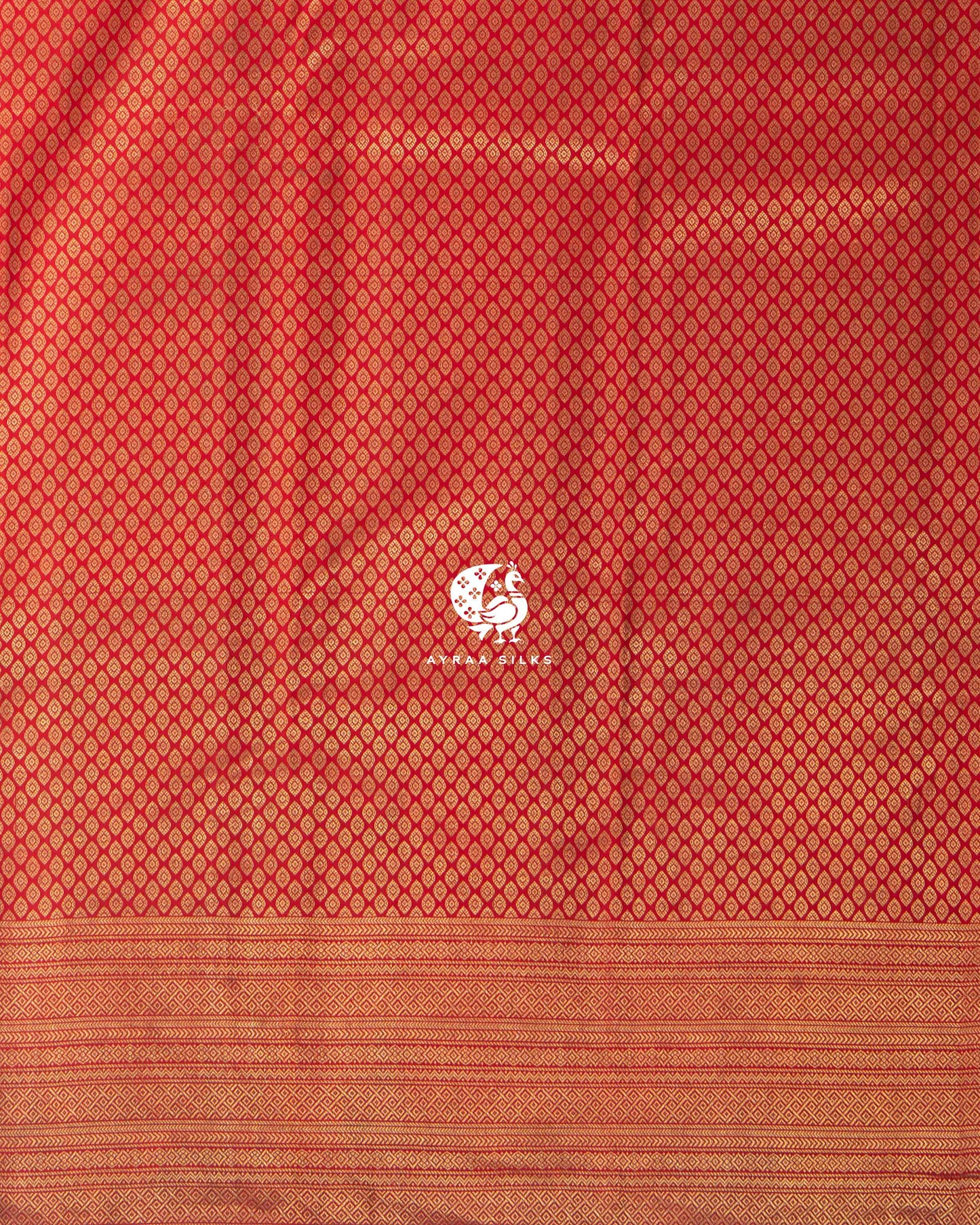 Mustard Kalamkari Kanchipuram Saree