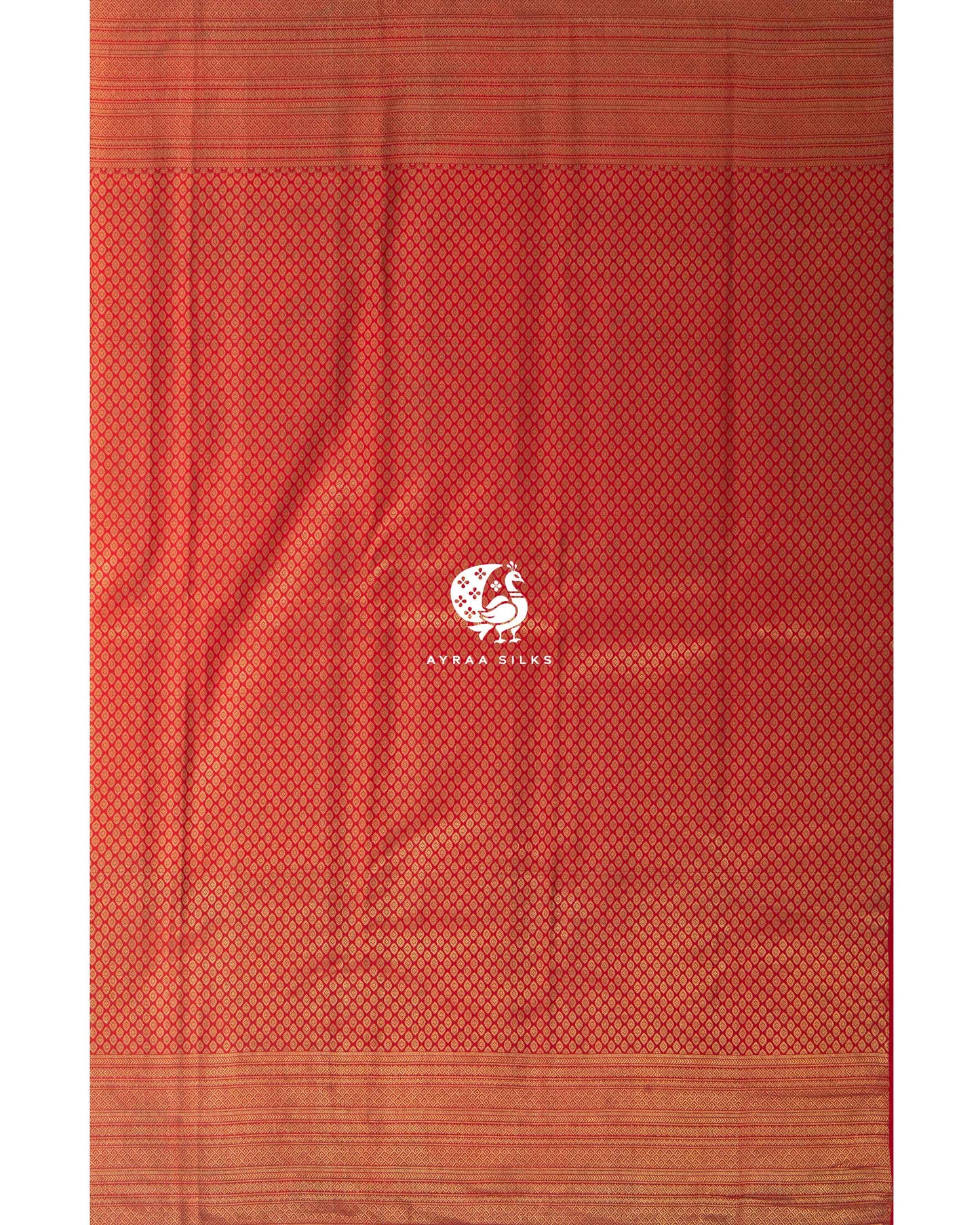 Mustard Kalamkari Kanchipuram Saree