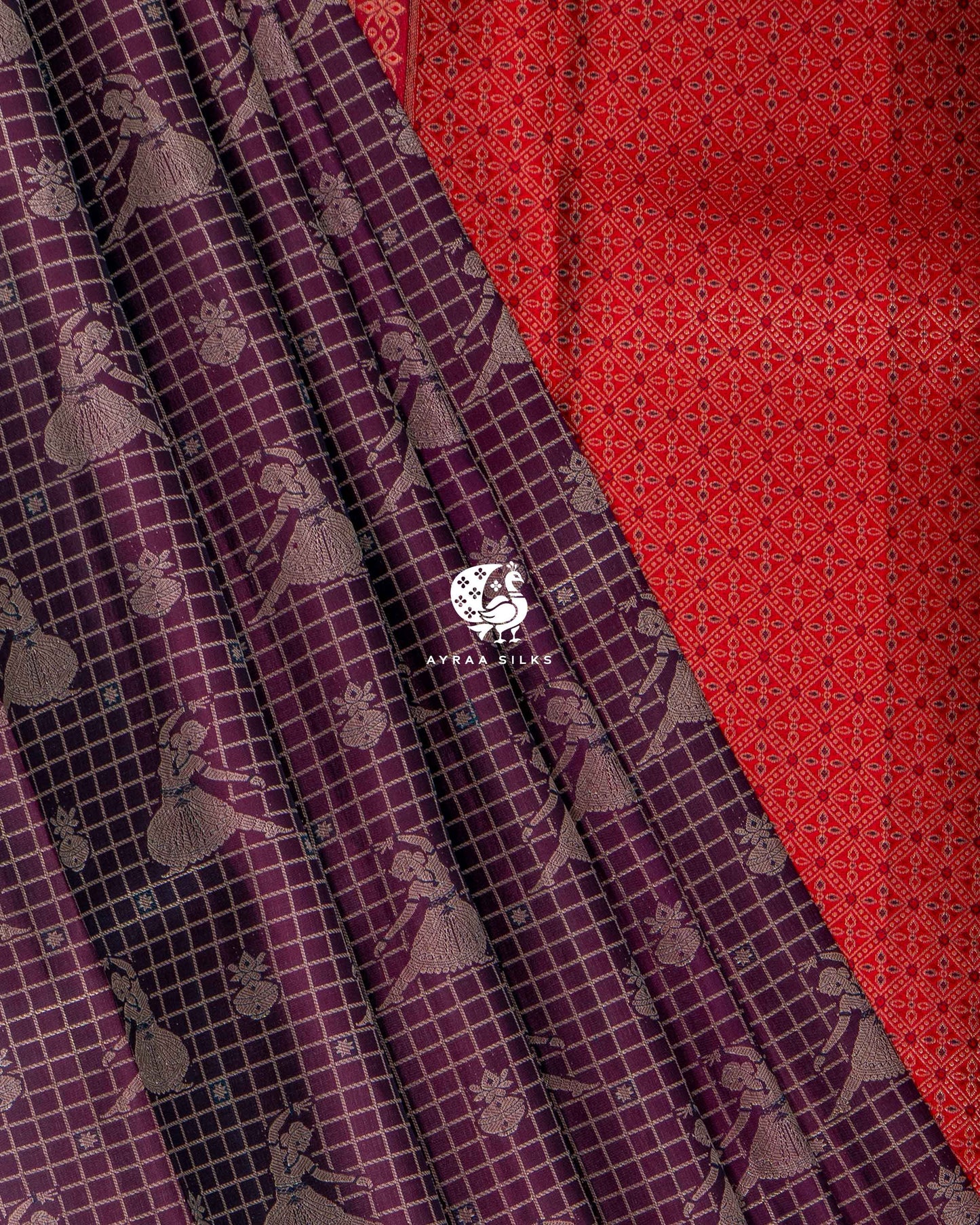 Wine Nritya Kanchipuram Saree