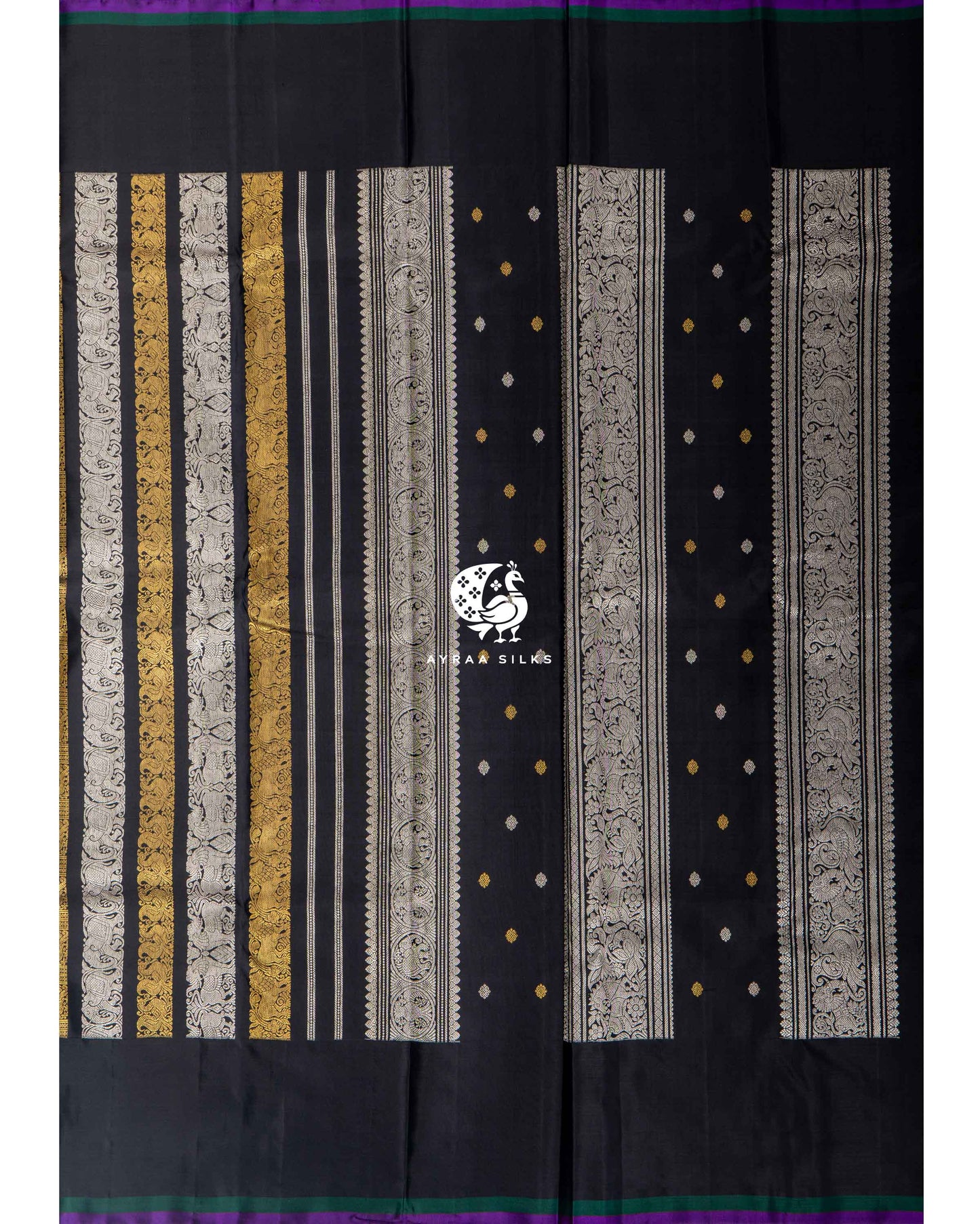 Black Imperial Zari Kanchipuram Saree