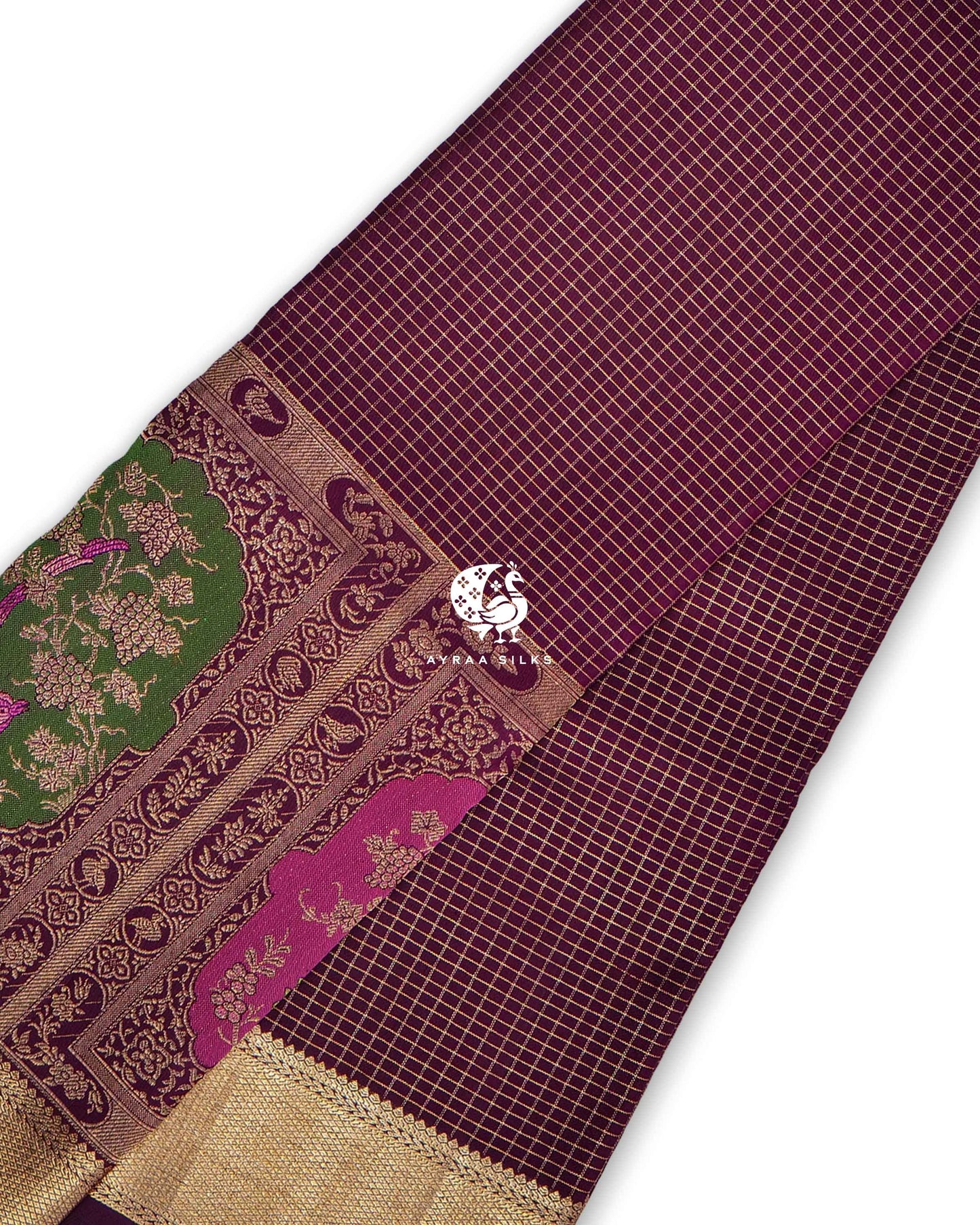 Midnight Plum Navaparampara Kanchipuram Saree