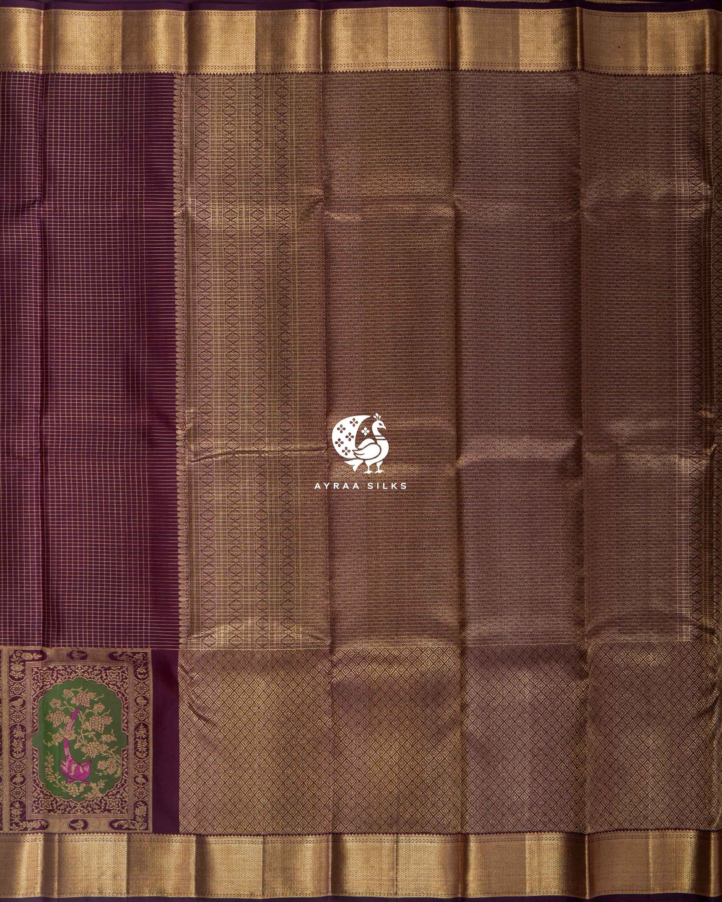 Midnight Plum Navaparampara Kanchipuram Saree