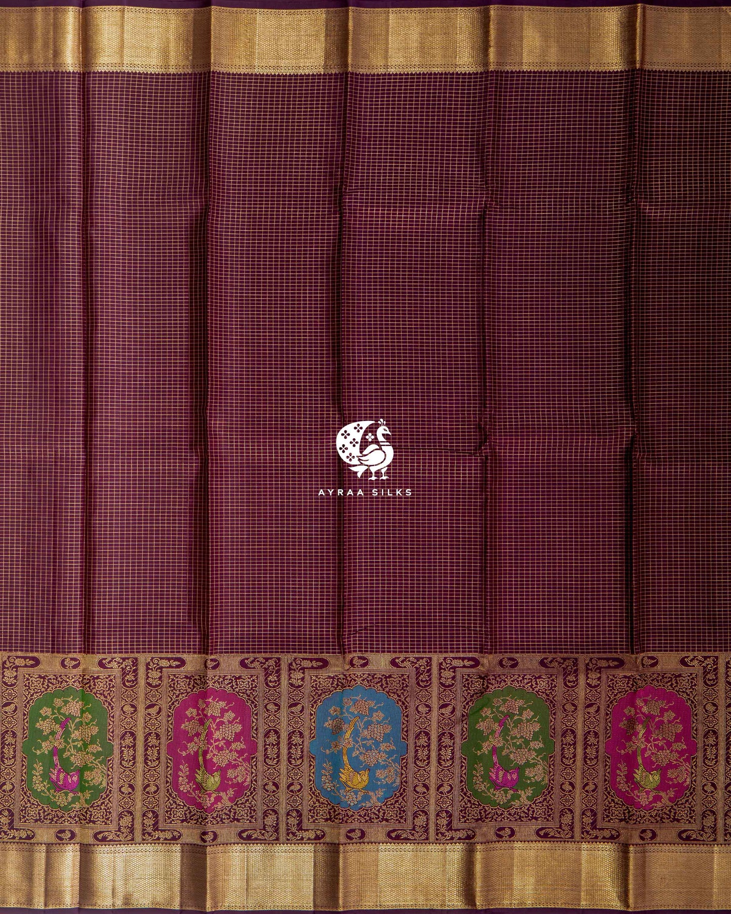 Midnight Plum Navaparampara Kanchipuram Saree