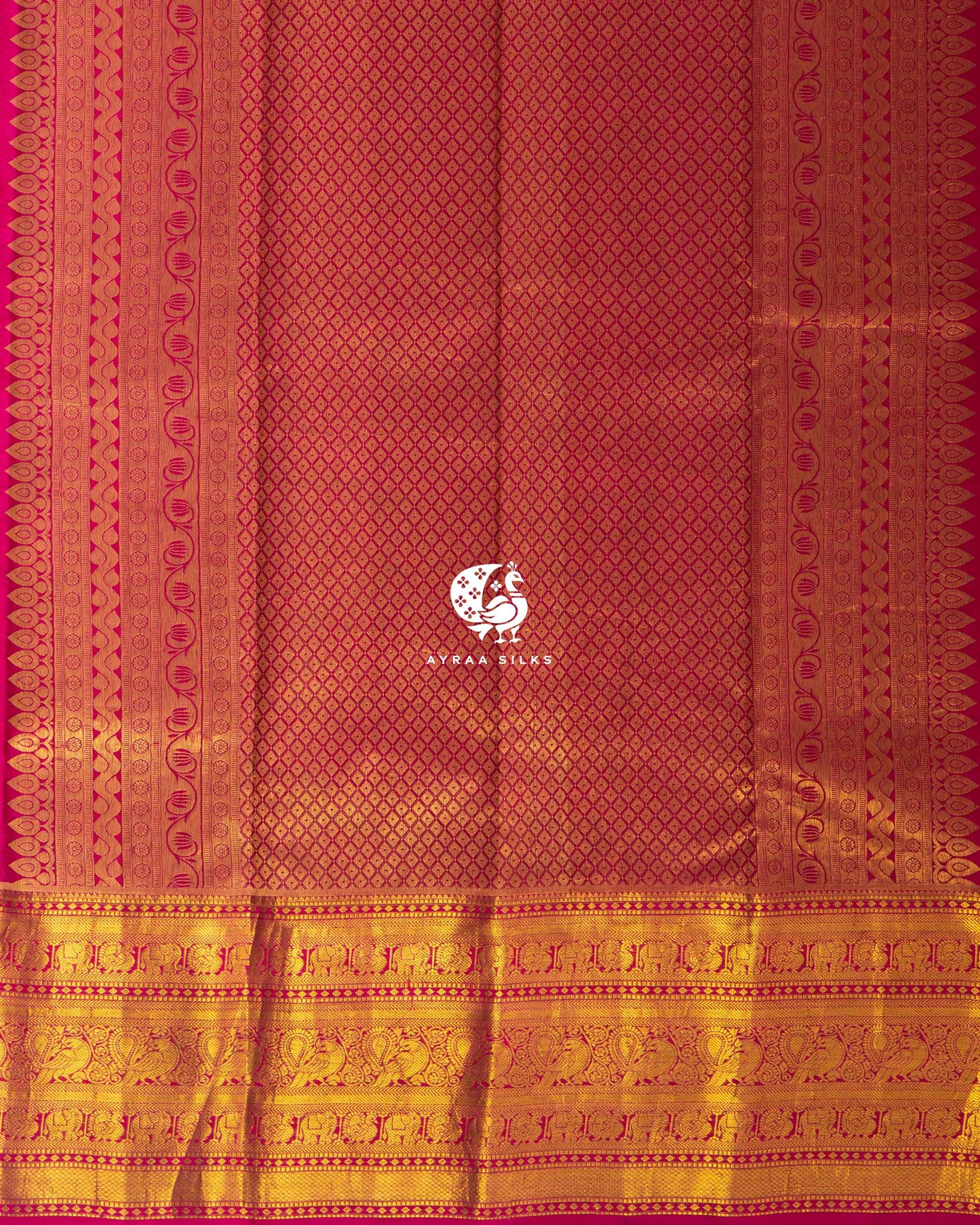 Emerald Green Kalamkari Kanchipuram Saree