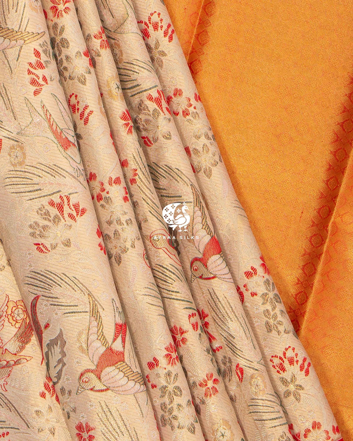 Ivory Vanachitra Kanchipuram Saree