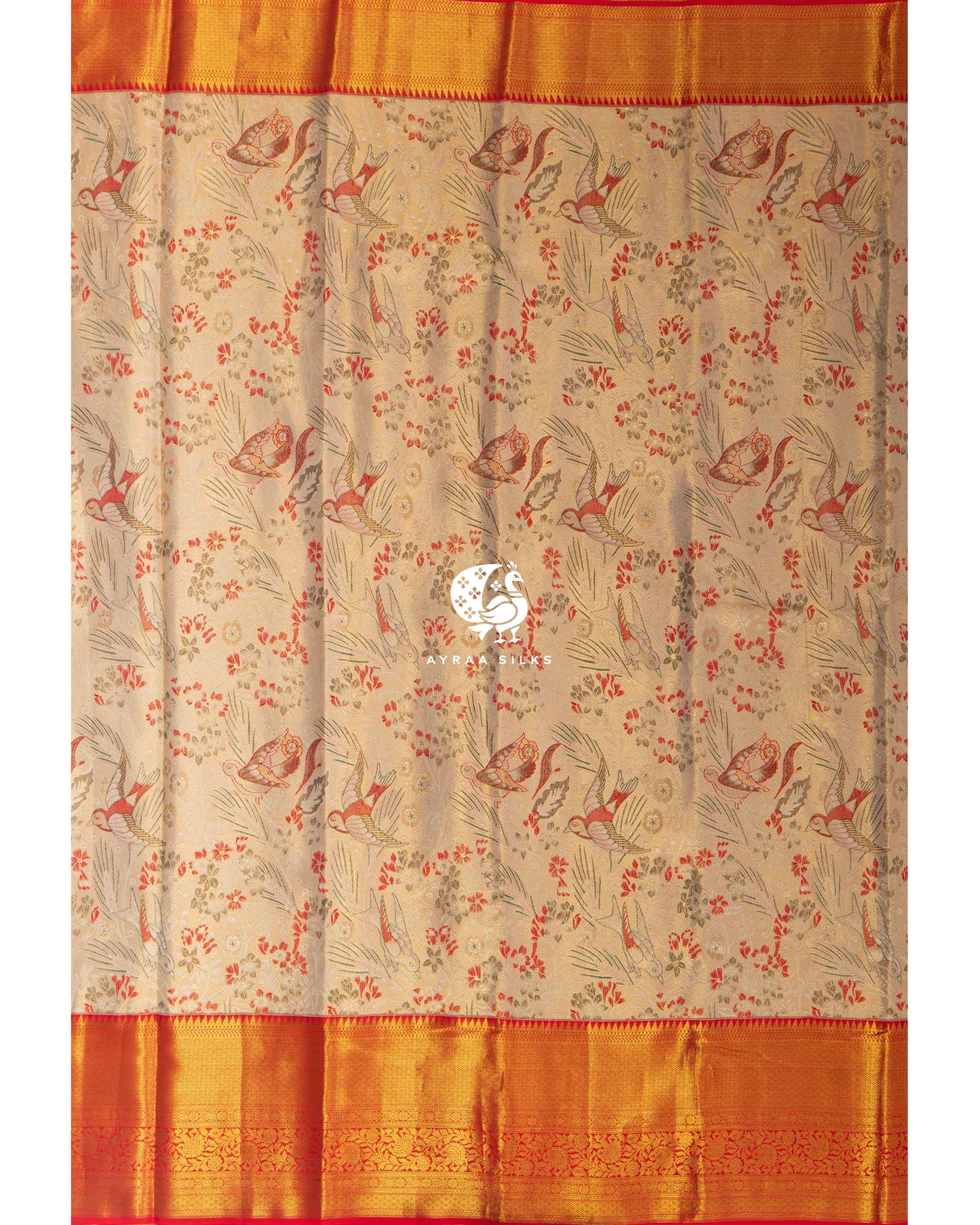 Ivory Vanachitra Kanchipuram Saree