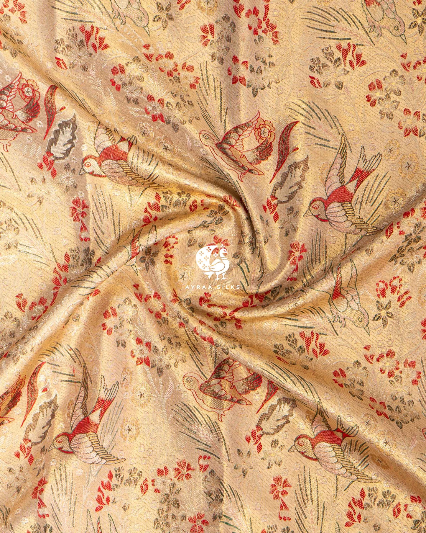 Ivory Vanachitra Kanchipuram Saree