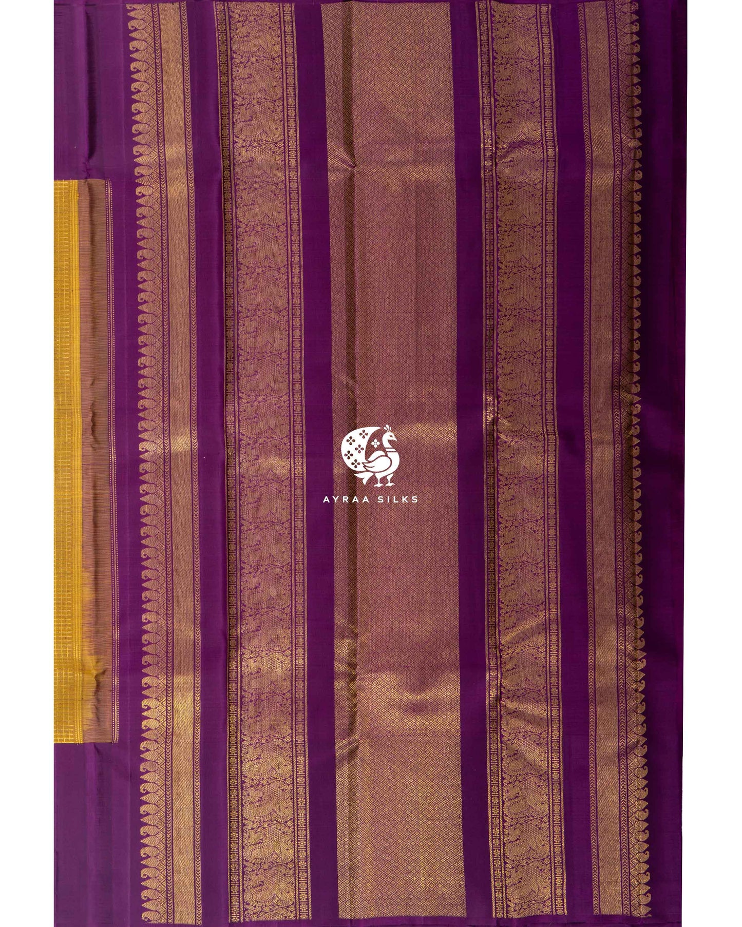 Mustard Heritage Kanchipuram Saree