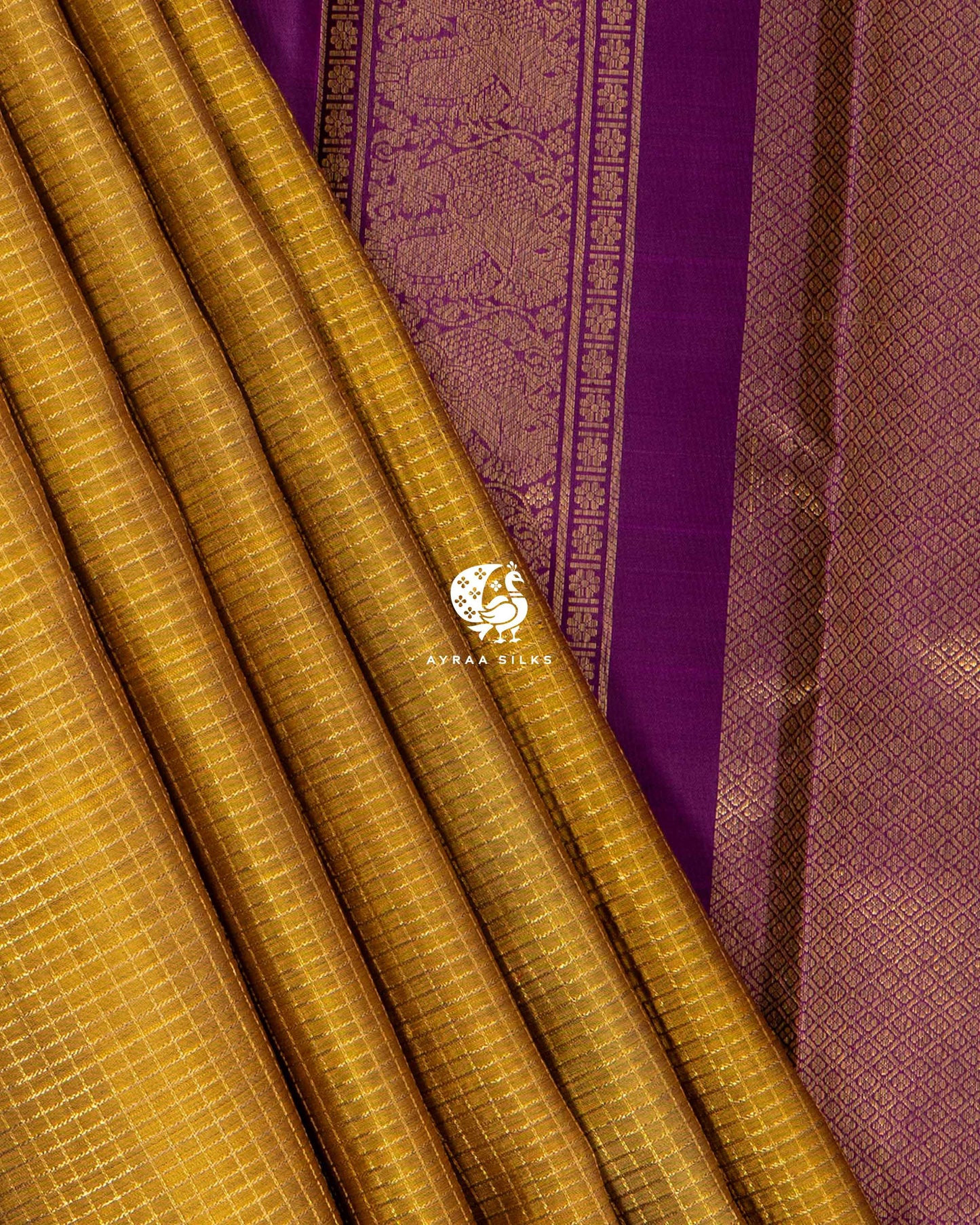 Mustard Heritage Kanchipuram Saree