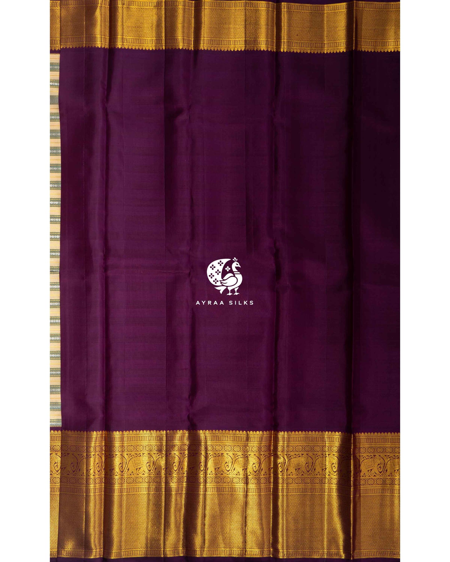Ivory Rekku Kanchipuram Saree