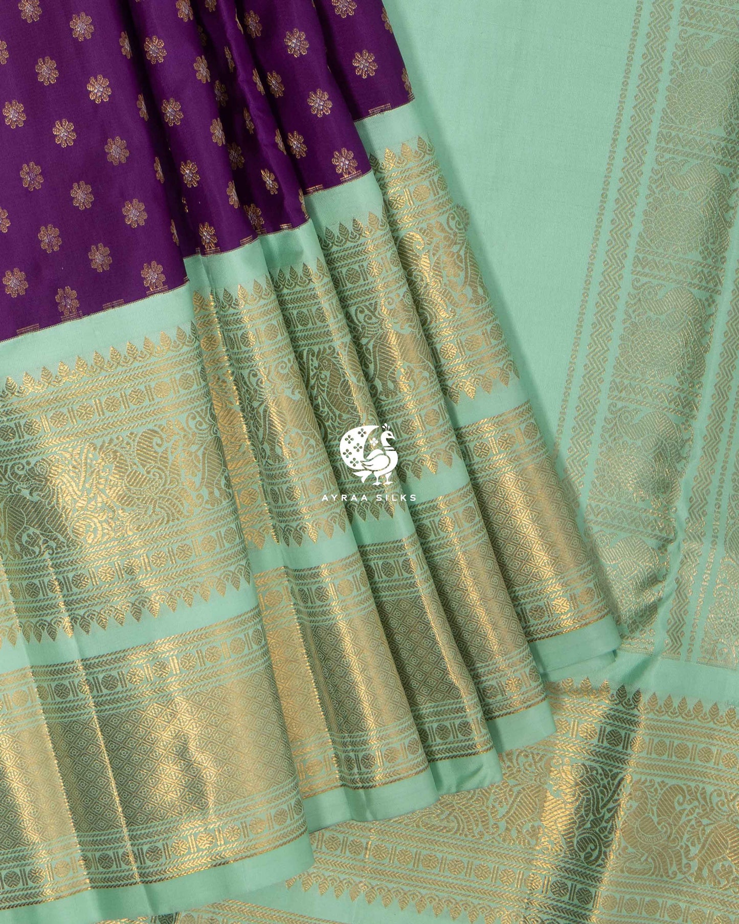 Orchid Butta Kanchipuram Saree