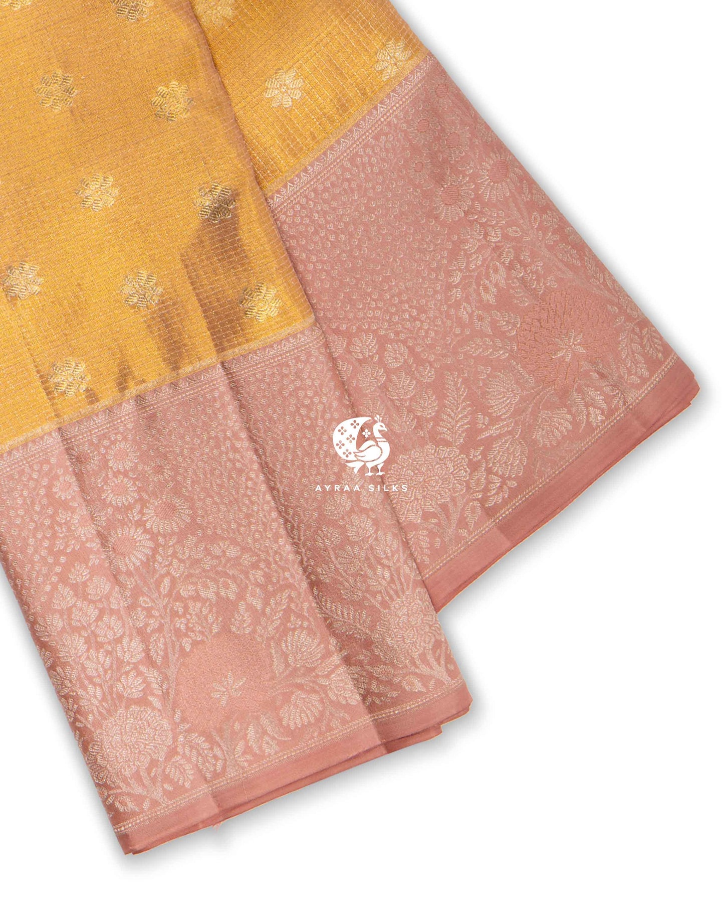 Golden Malli Kanchipuram Saree