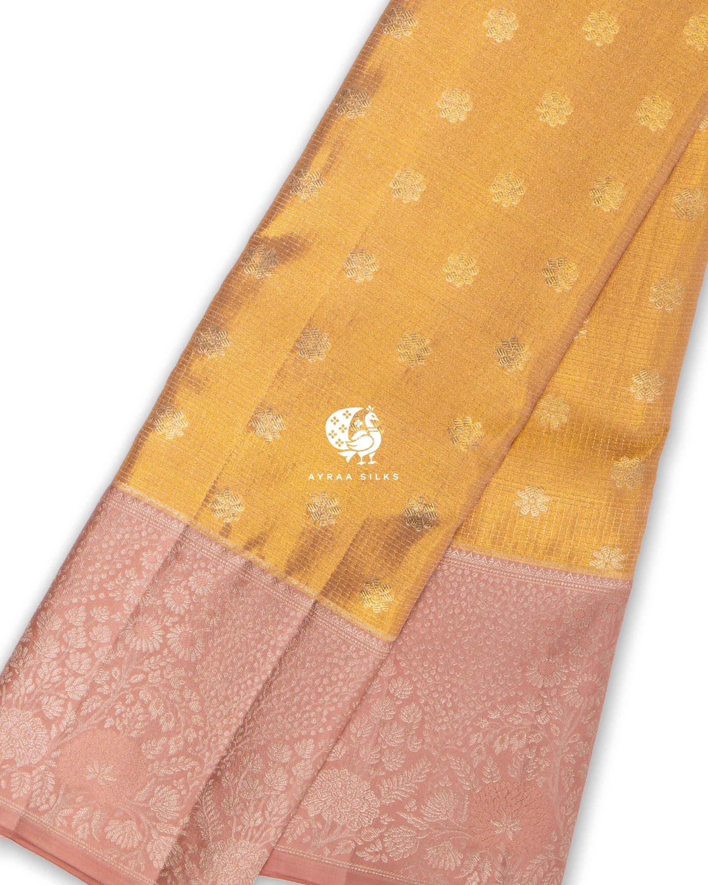 Golden Malli Kanchipuram Saree