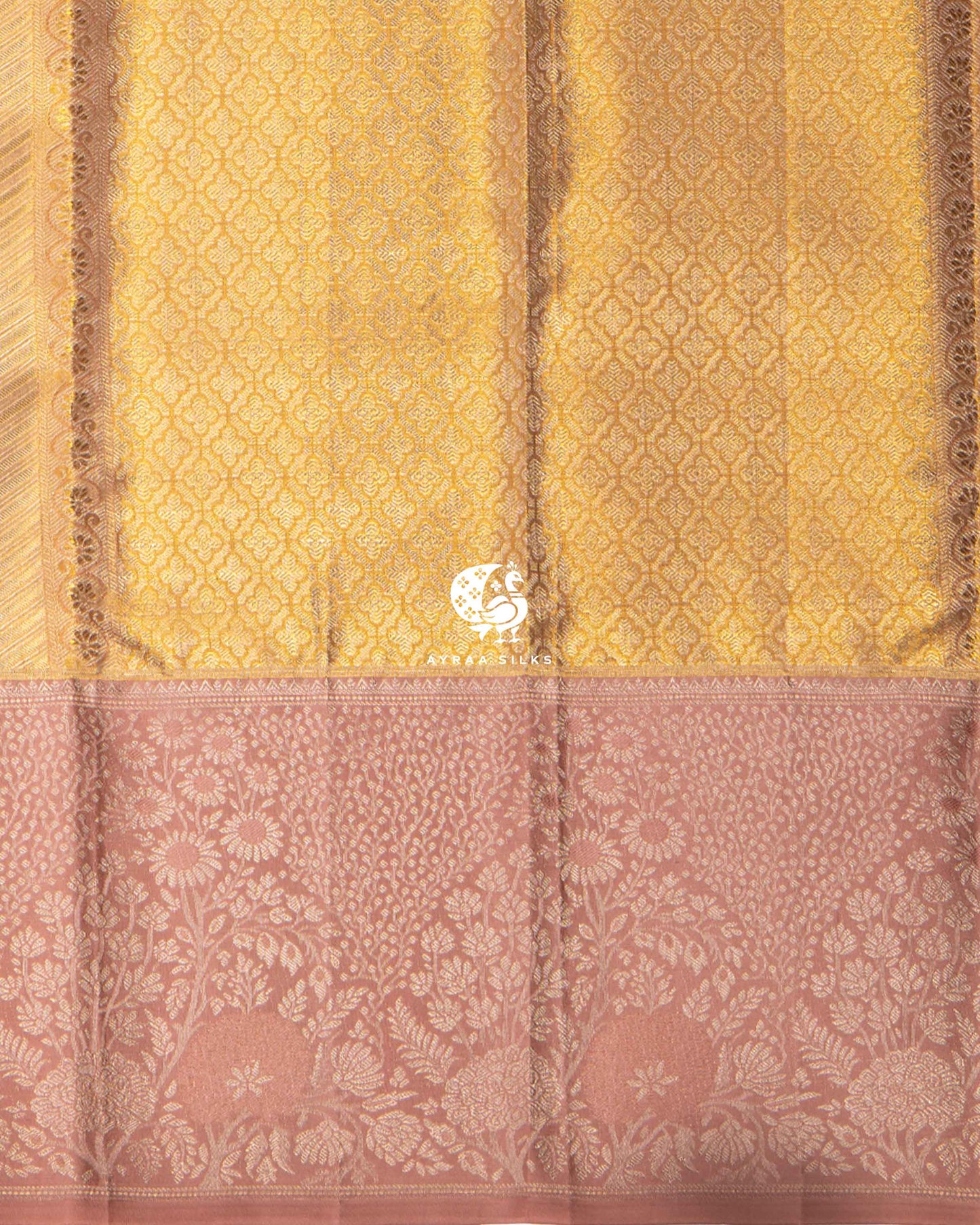 Golden Malli Kanchipuram Saree