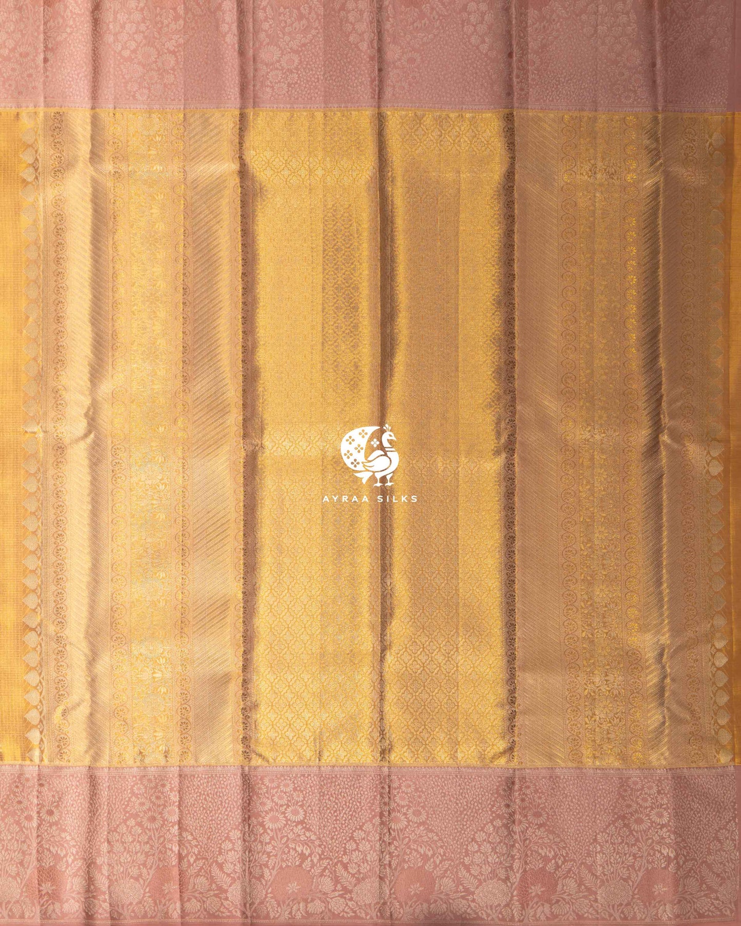 Golden Malli Kanchipuram Saree