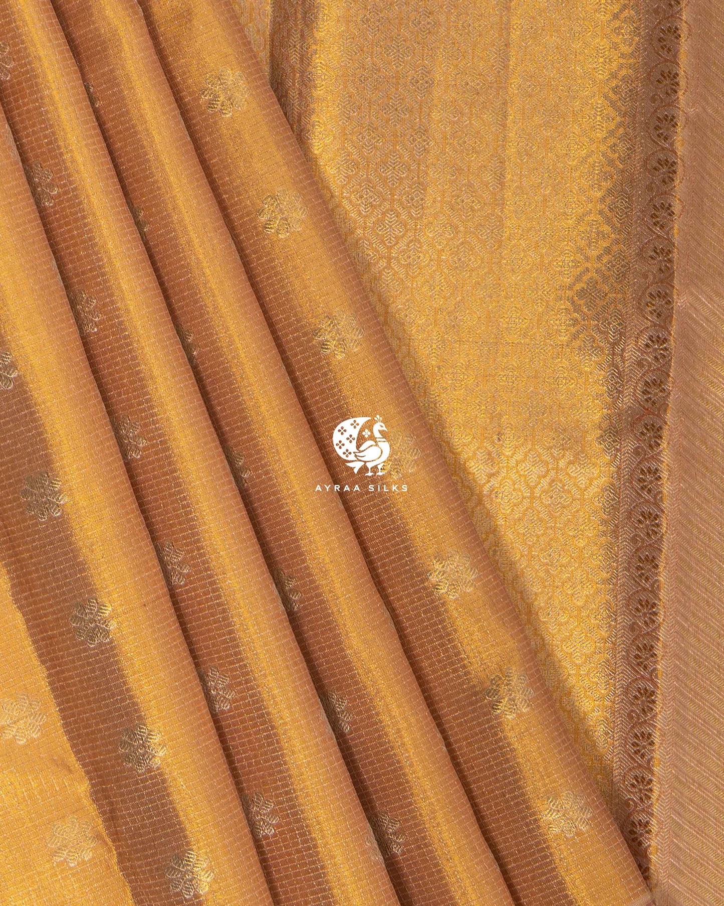Golden Malli Kanchipuram Saree