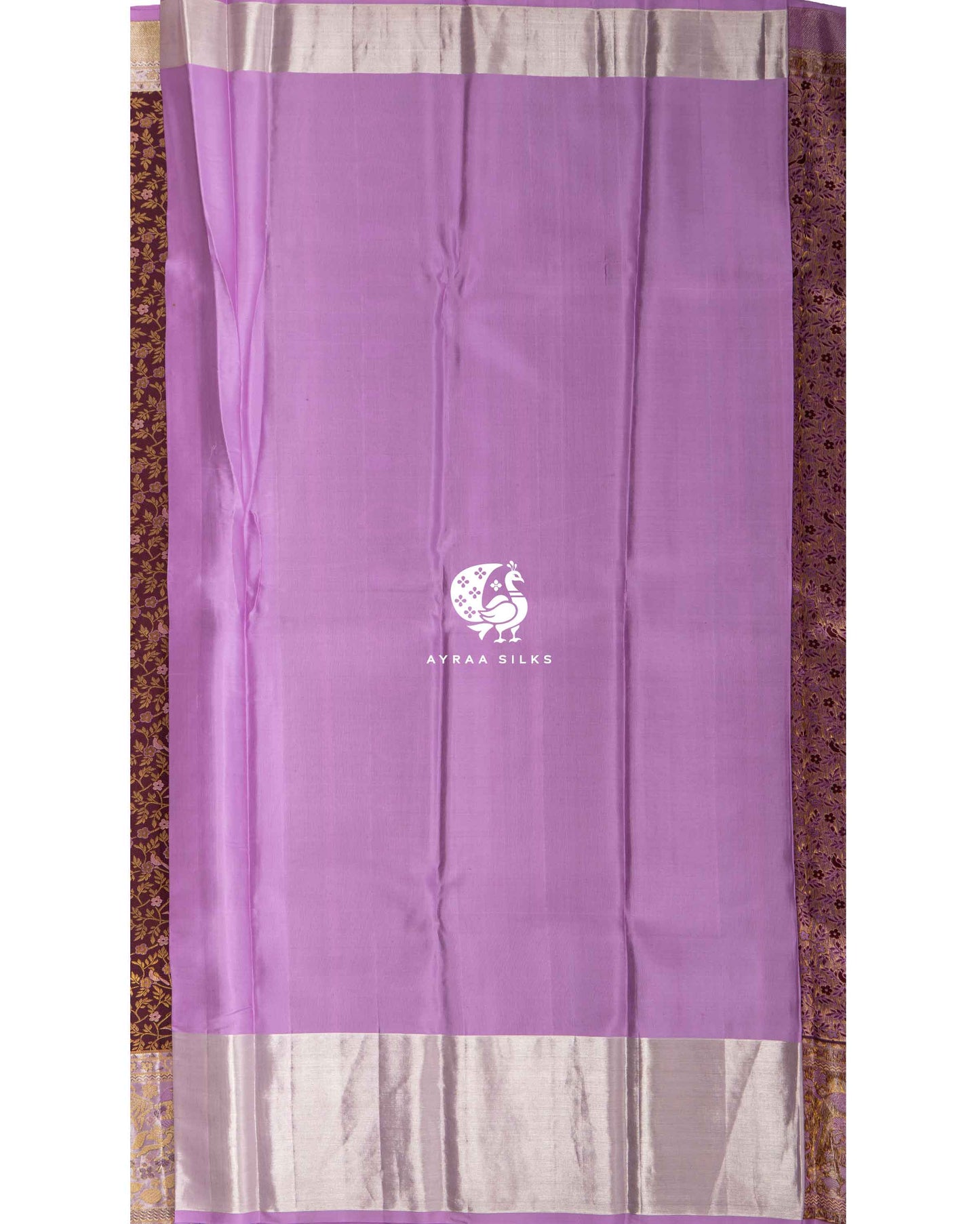 Wine Floral Jaal Kanchipuram Saree
