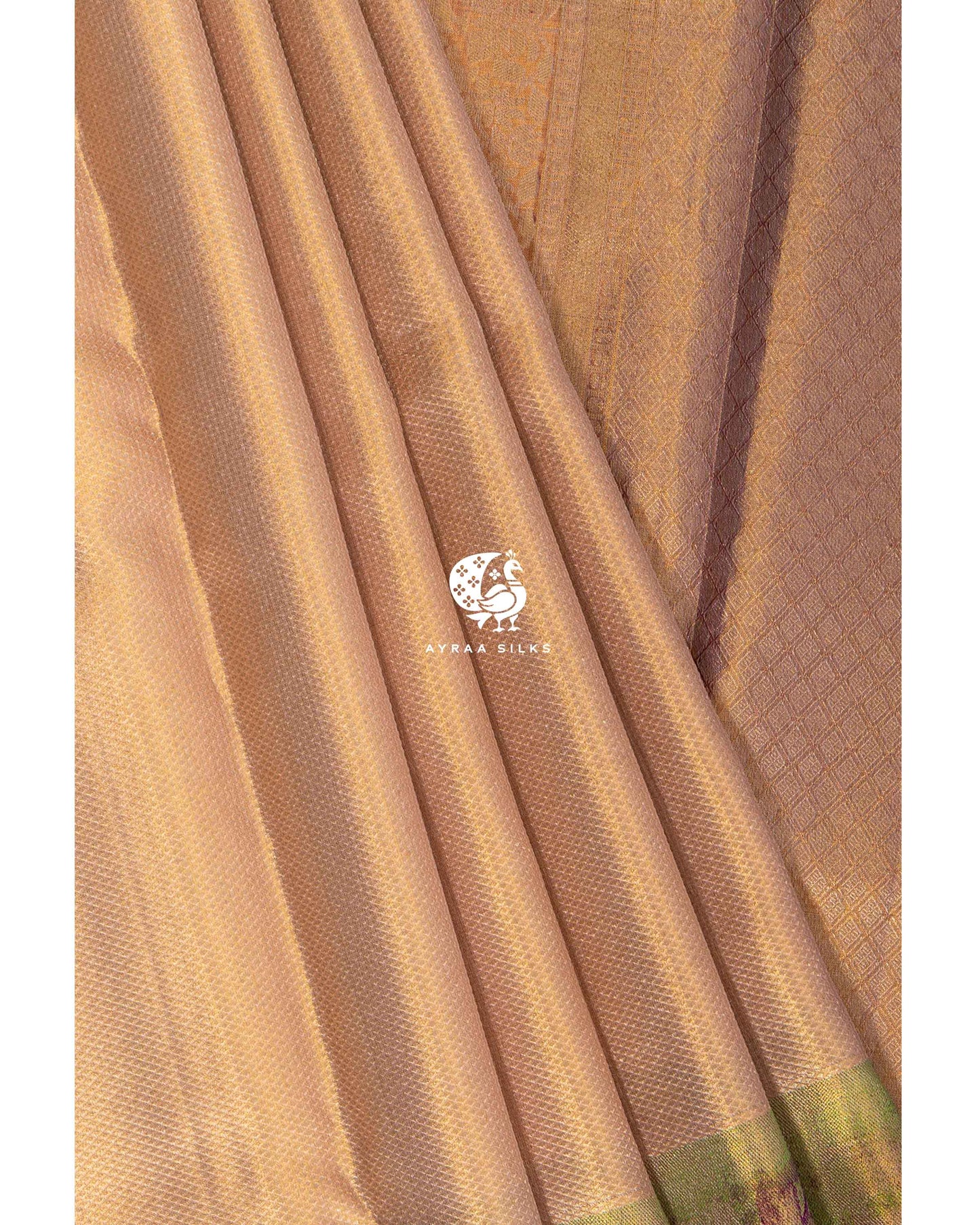 Golden Chitravana Kanchipuram Saree