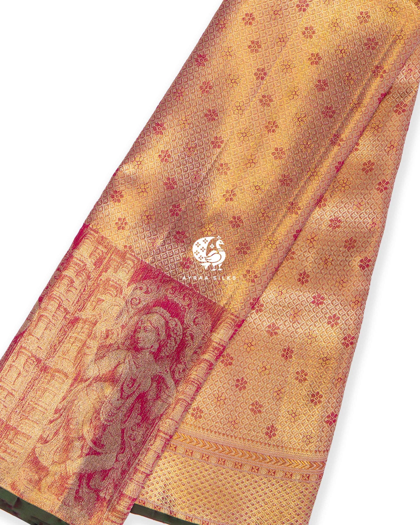 Golden Aalaya Kanchipuram Saree