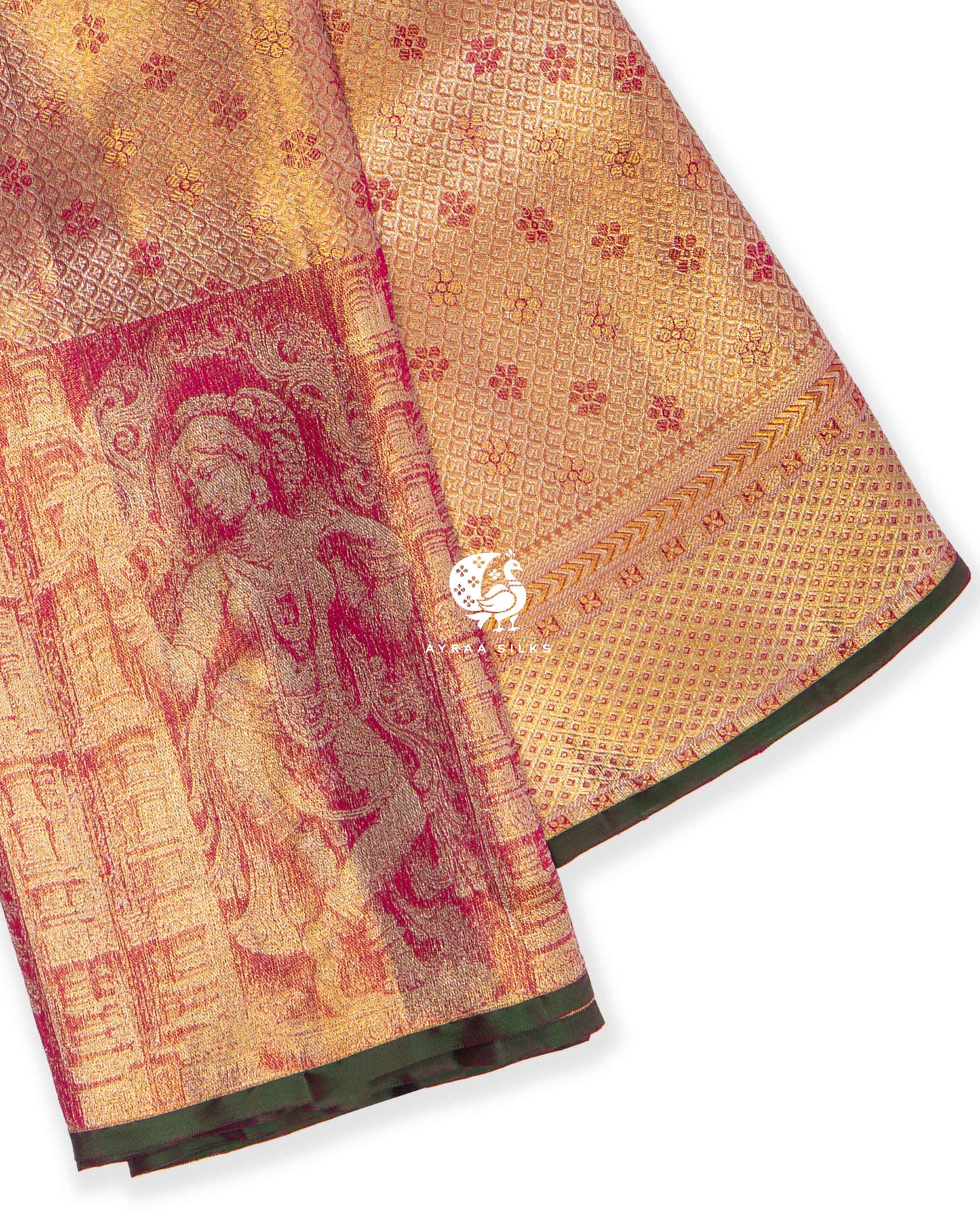 Golden Aalaya Kanchipuram Saree