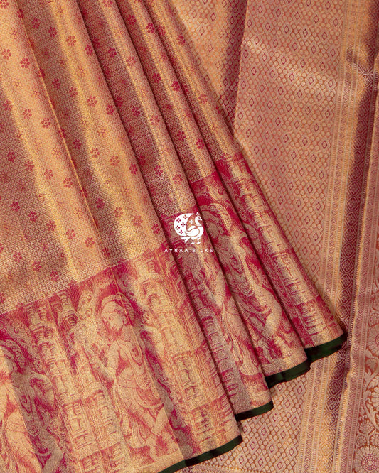 Golden Aalaya Kanchipuram Saree
