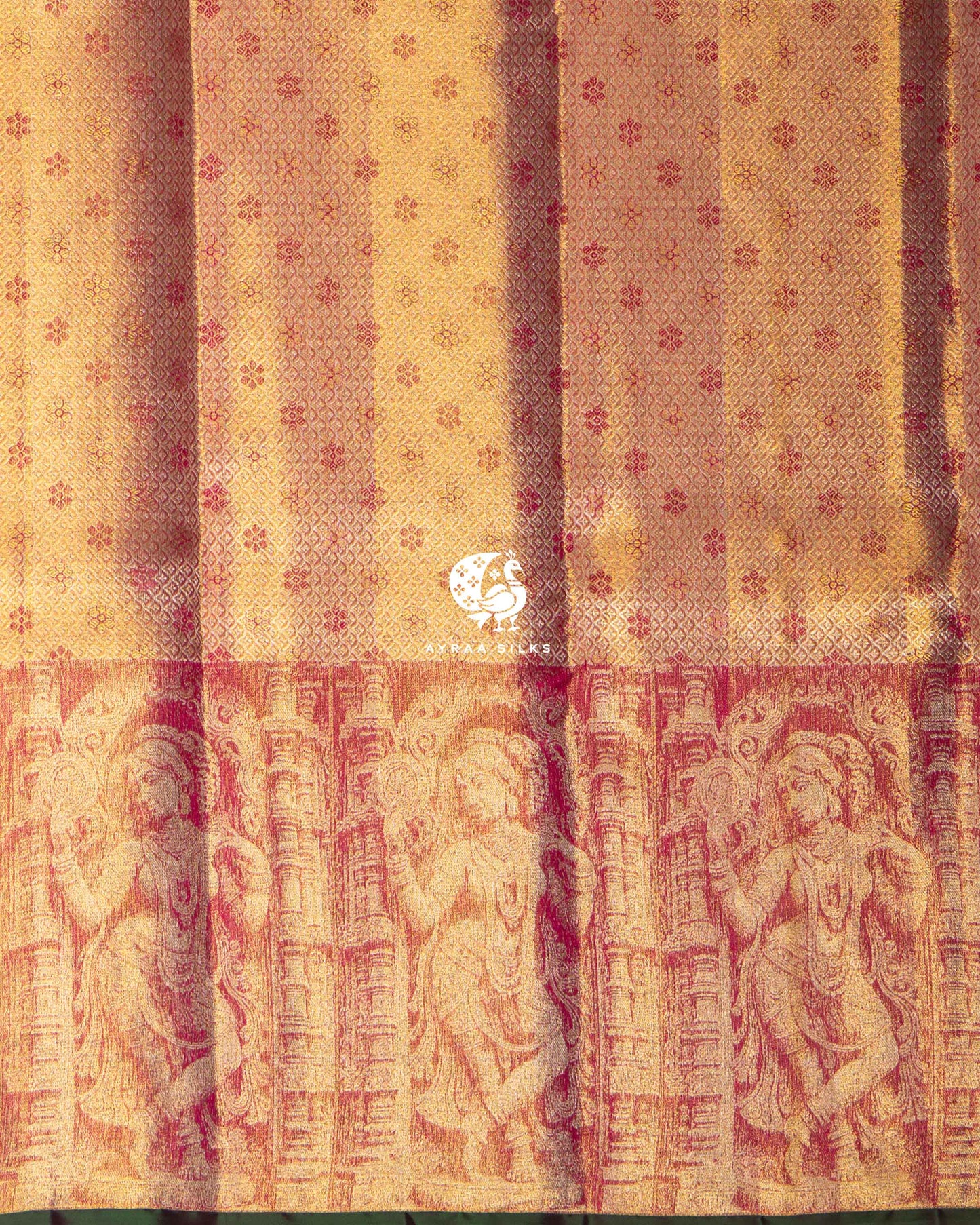 Golden Aalaya Kanchipuram Saree