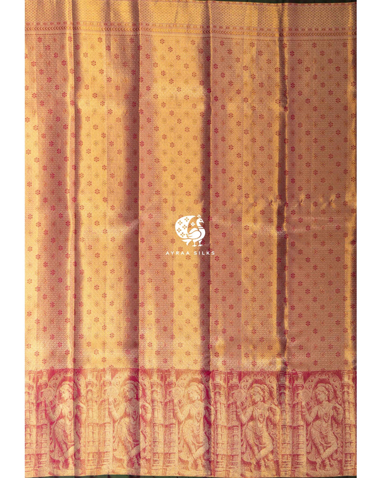 Golden Aalaya Kanchipuram Saree