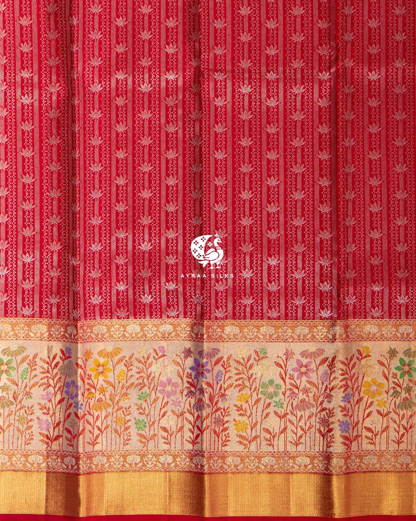 Red Botanica Kanchipuram Saree