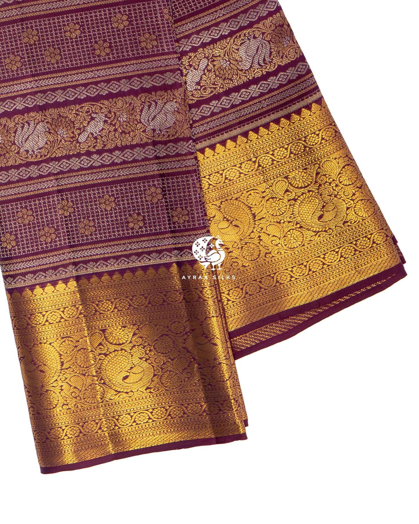 Deep Wine Annam Kanchipuram Saree