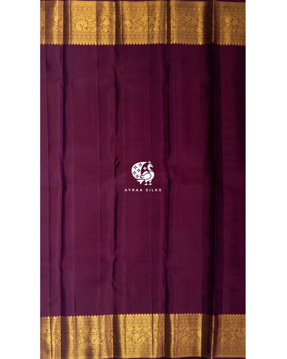 Deep Wine Annam Kanchipuram Silk Saree