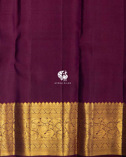 Deep Wine Annam Kanchipuram Silk Saree
