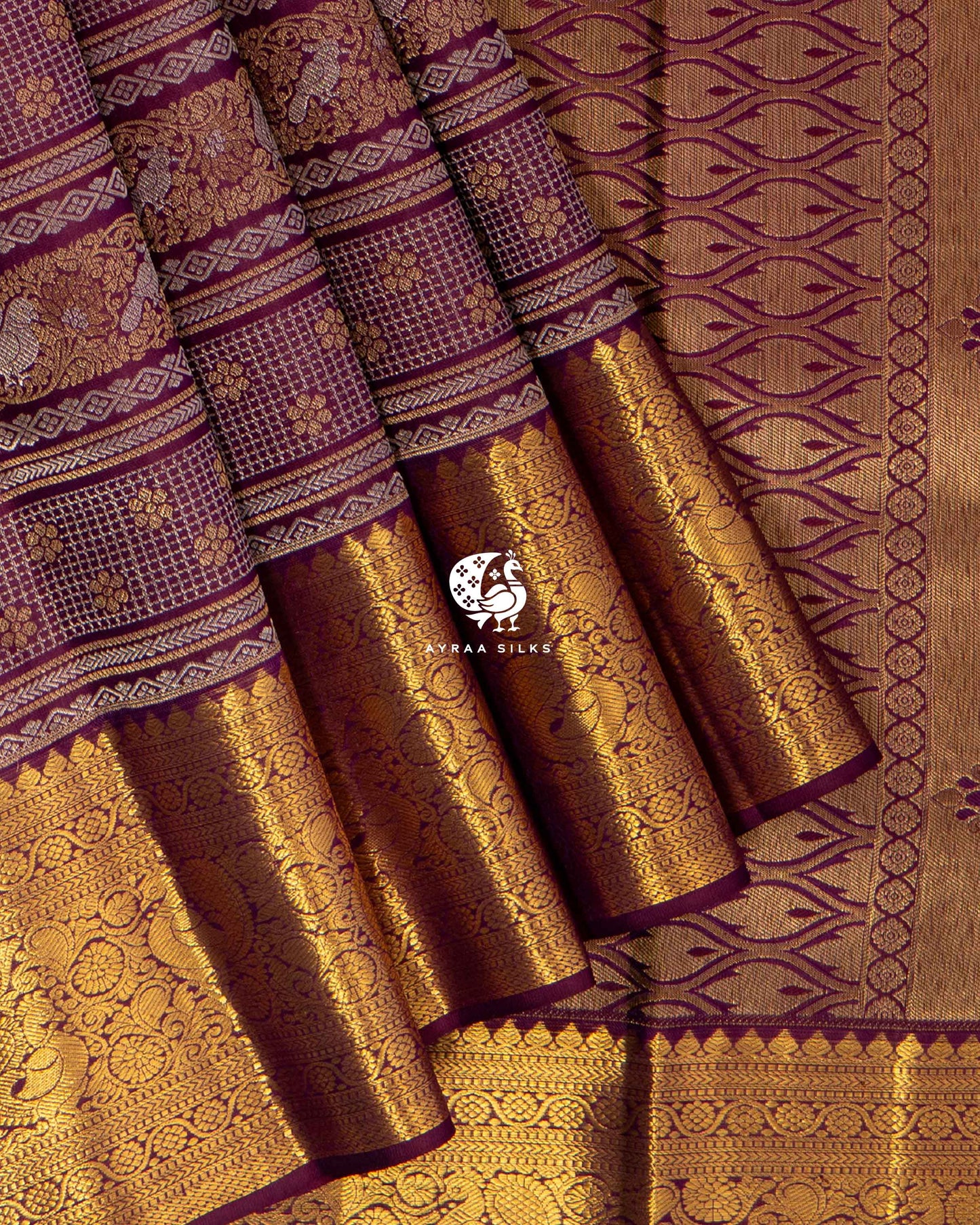 Deep Wine Annam Kanchipuram Saree