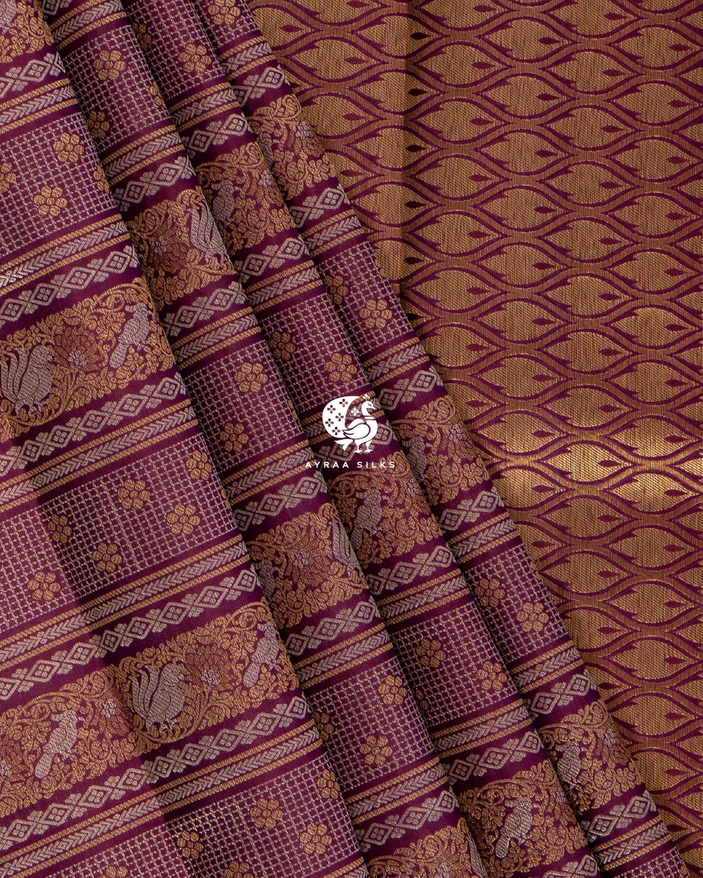 Deep Wine Annam Kanchipuram Saree