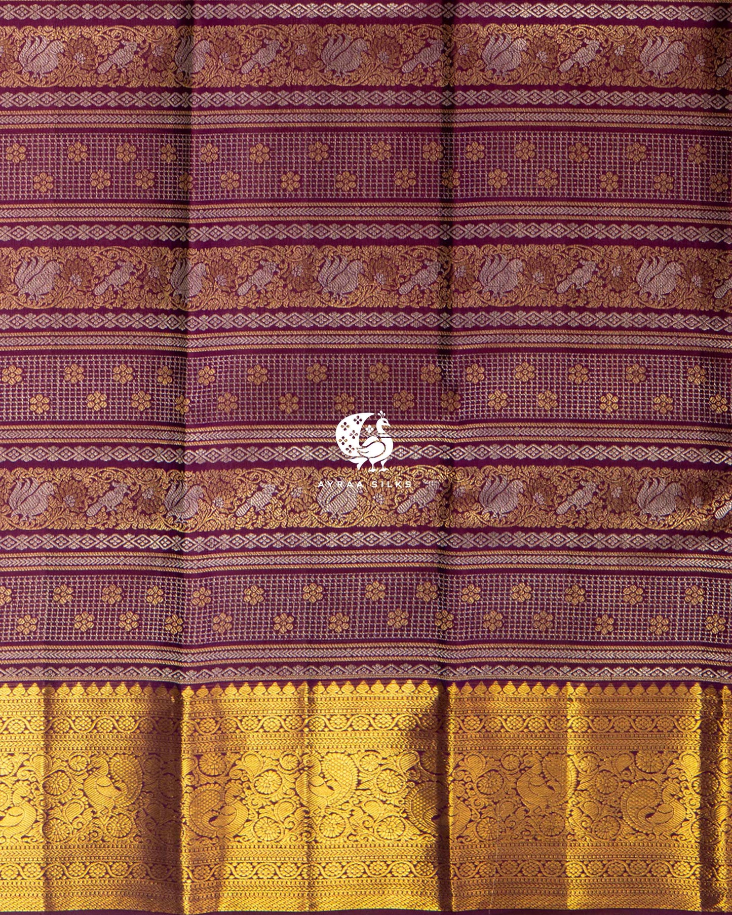Deep Wine Annam Kanchipuram Saree