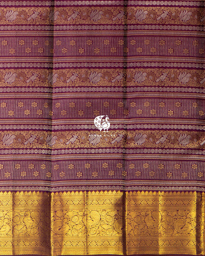 Deep Wine Annam Kanchipuram Silk Saree