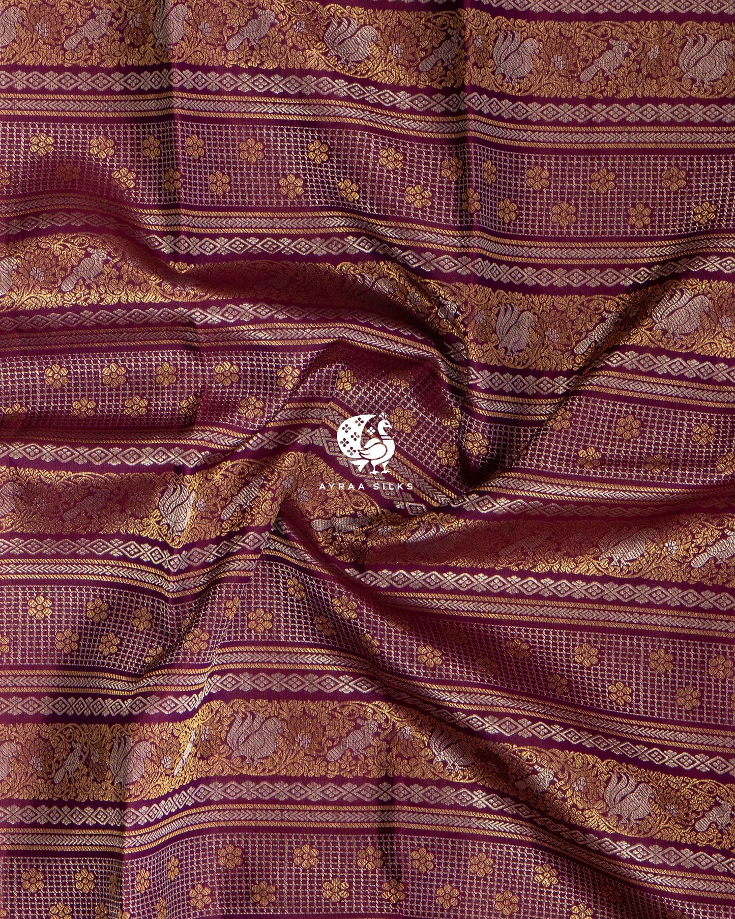 Deep Wine Annam Kanchipuram Saree