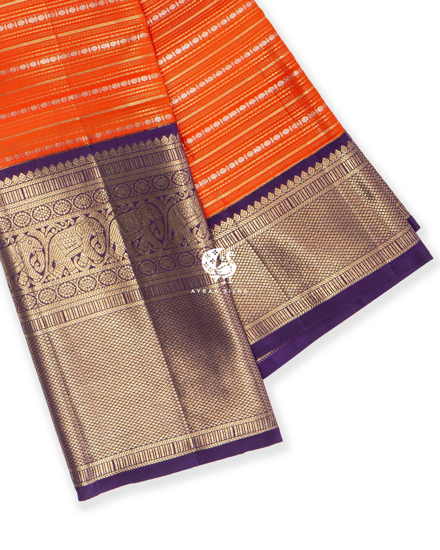 Kesari Rekku Kanchipuram Saree