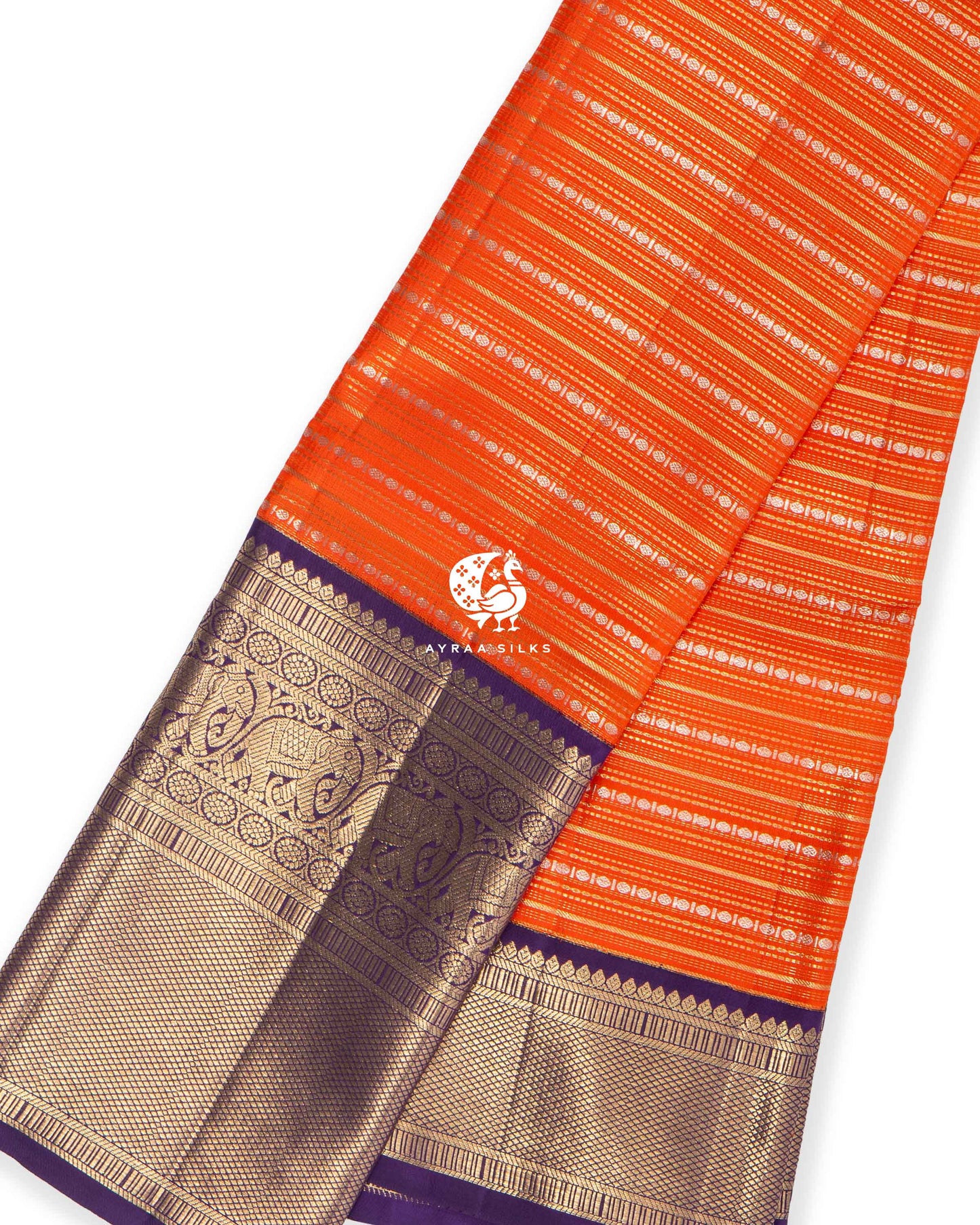 Kesari Rekku Kanchipuram Saree