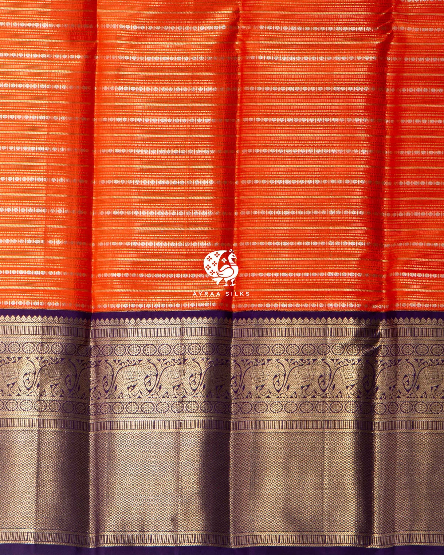 Kesari Rekku Kanchipuram Saree