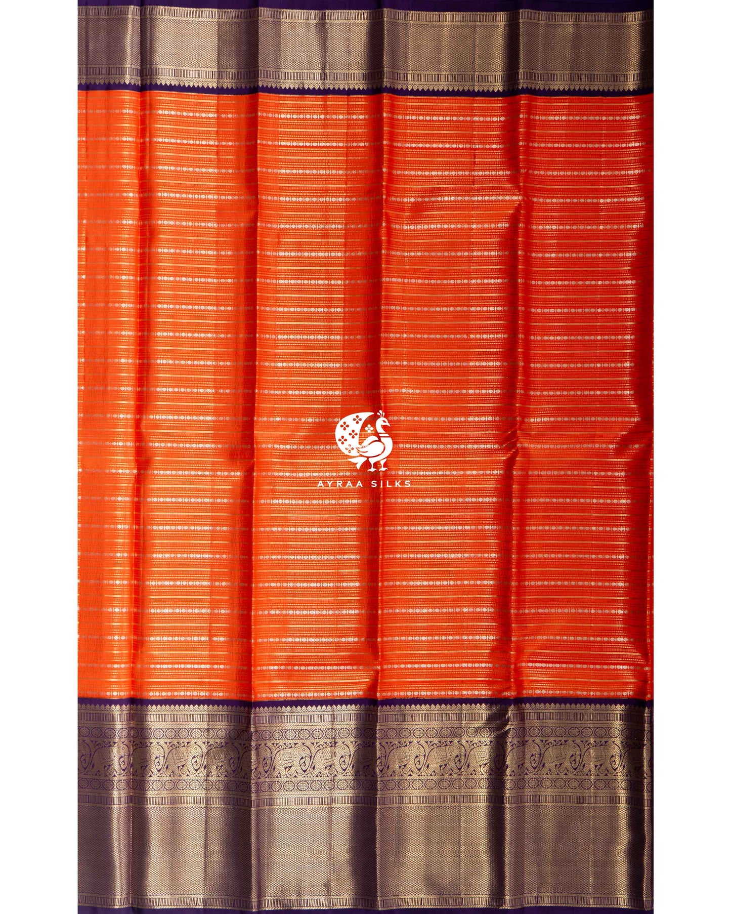 Kesari Rekku Kanchipuram Saree
