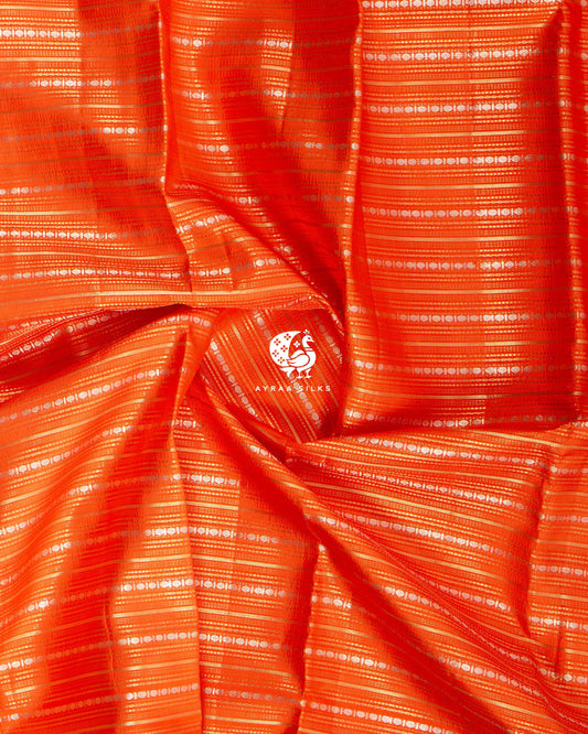 Kesari Rekku Kanchipuram Saree