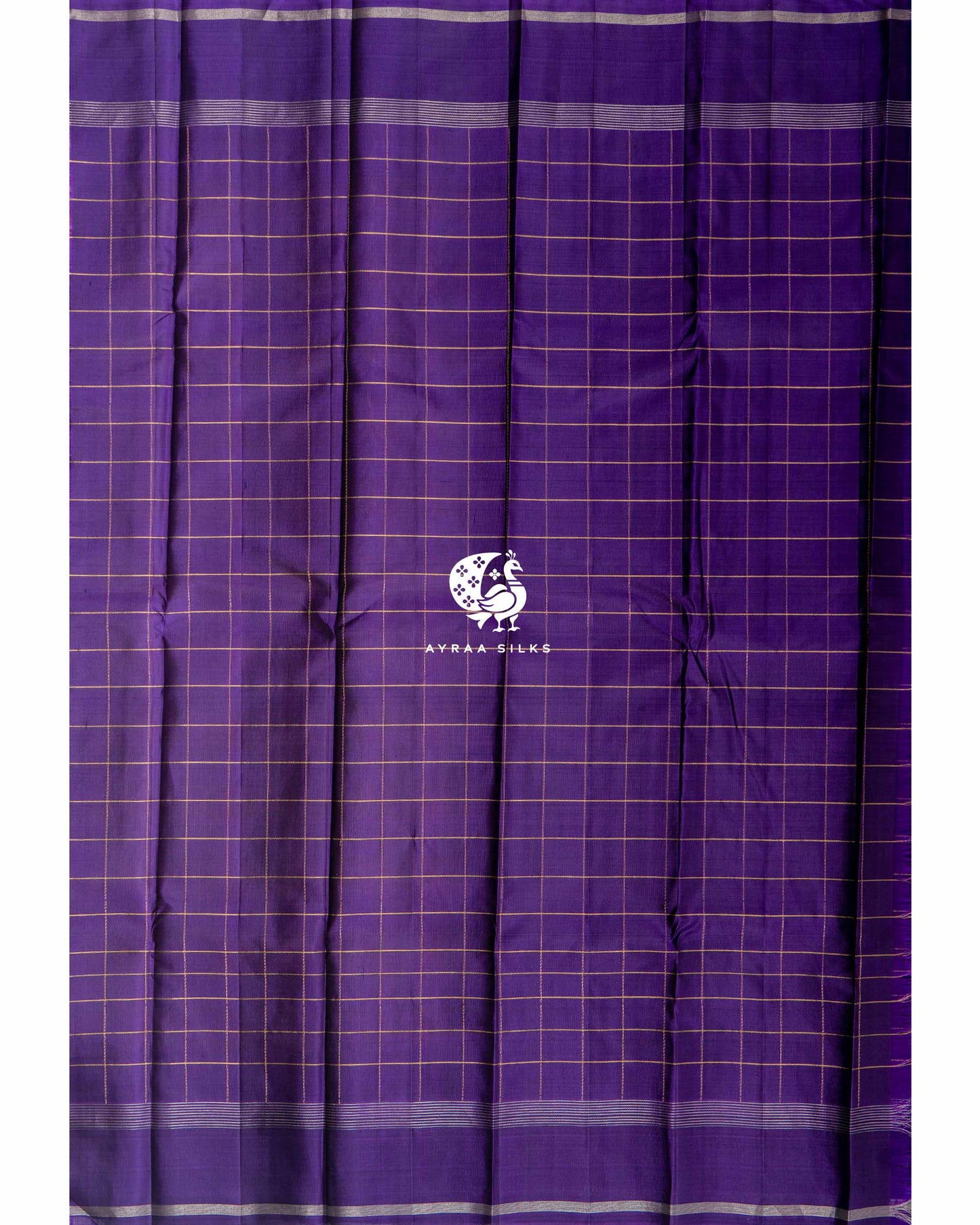 Lilac Lime Kattam Kanchipuram Saree