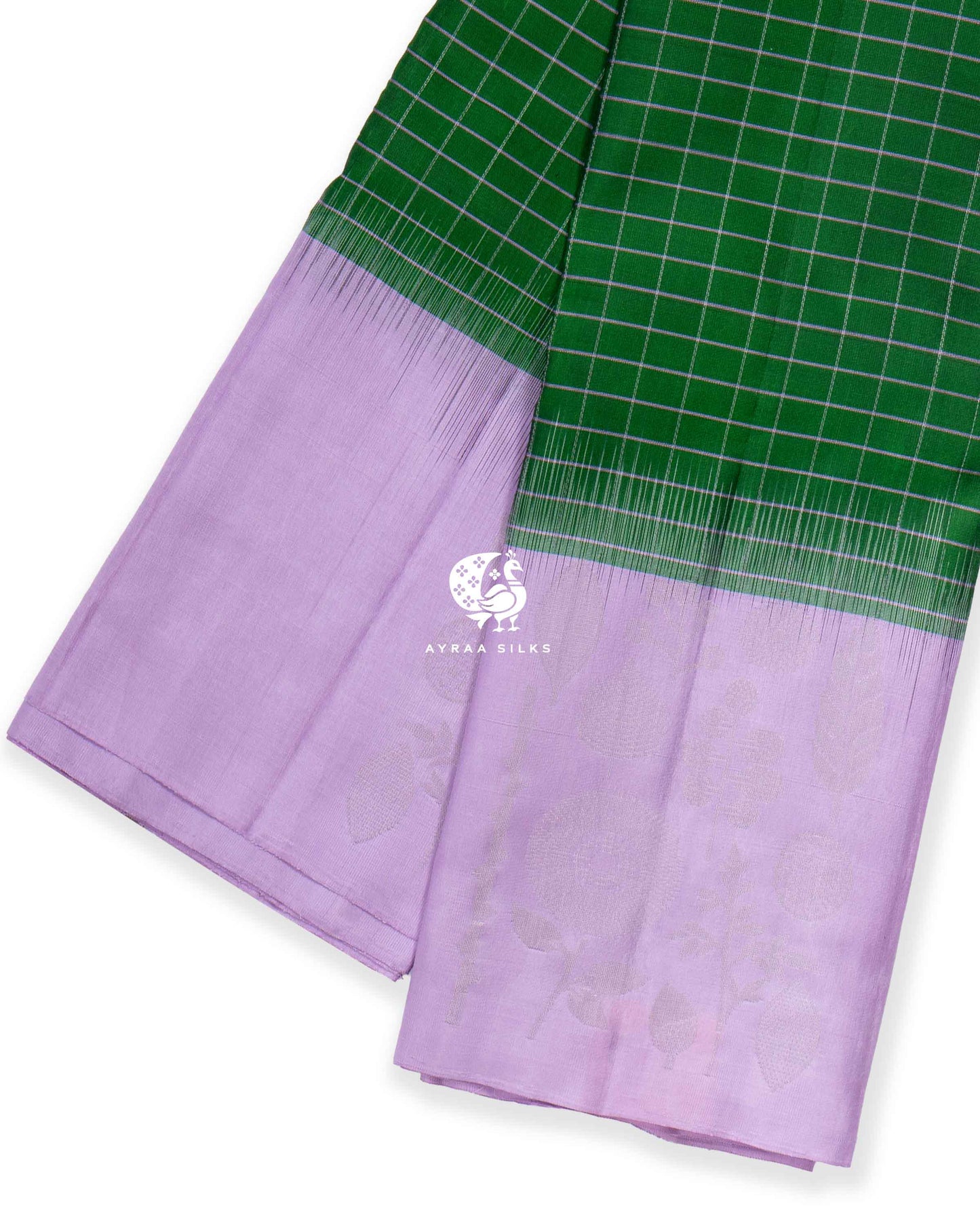 Emerald Green Kattam Kanchipuram Saree