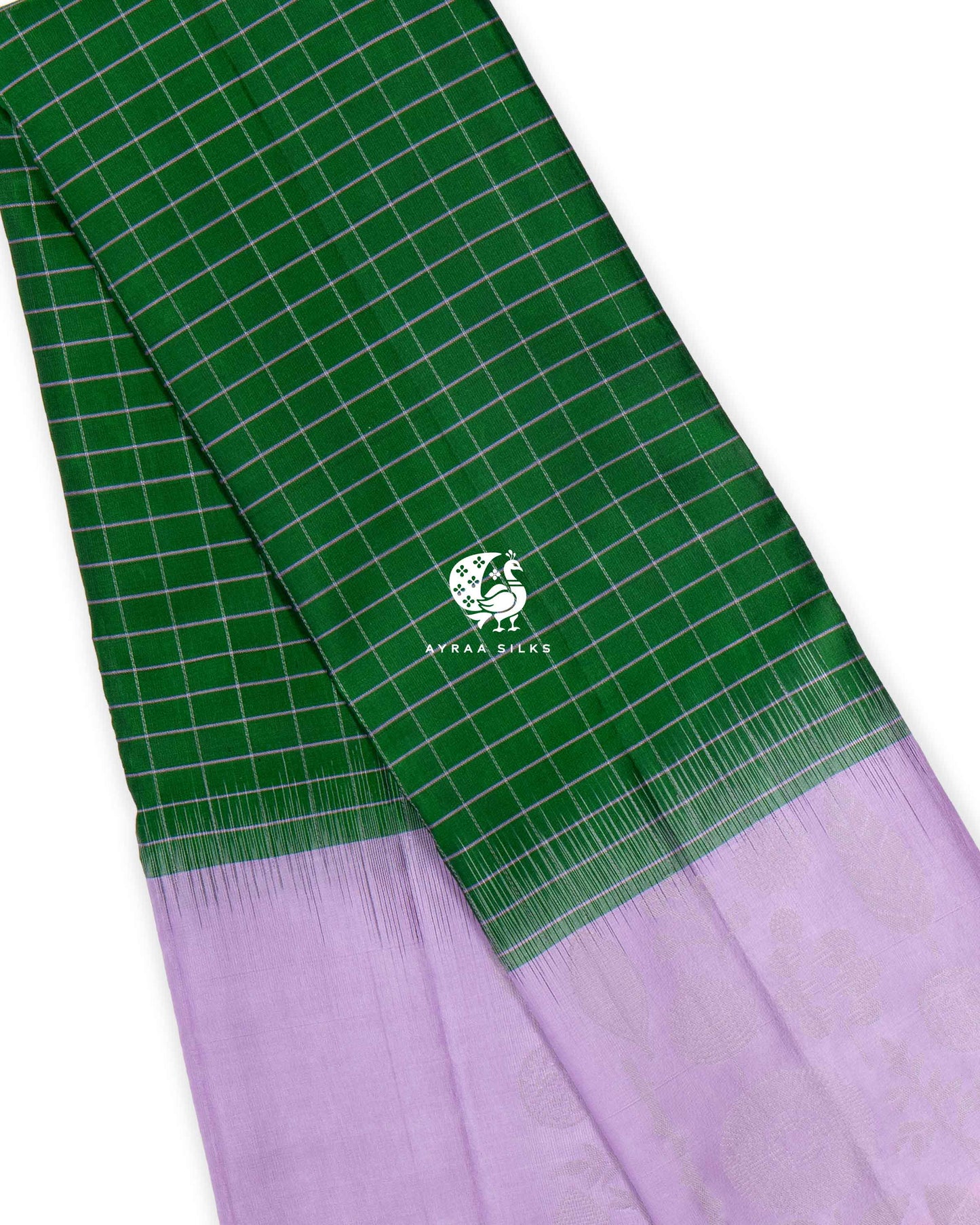 Emerald Green Kattam Kanchipuram Saree