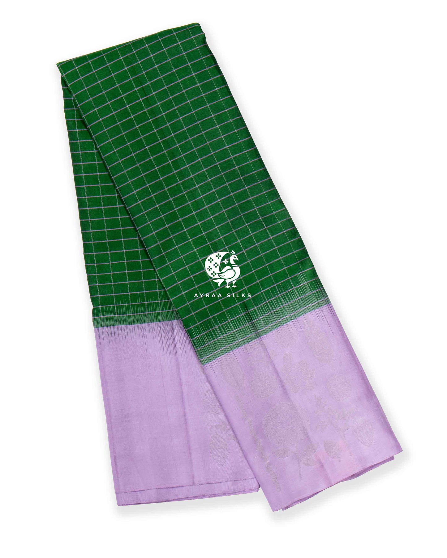 Emerald Green Kattam Kanchipuram Saree