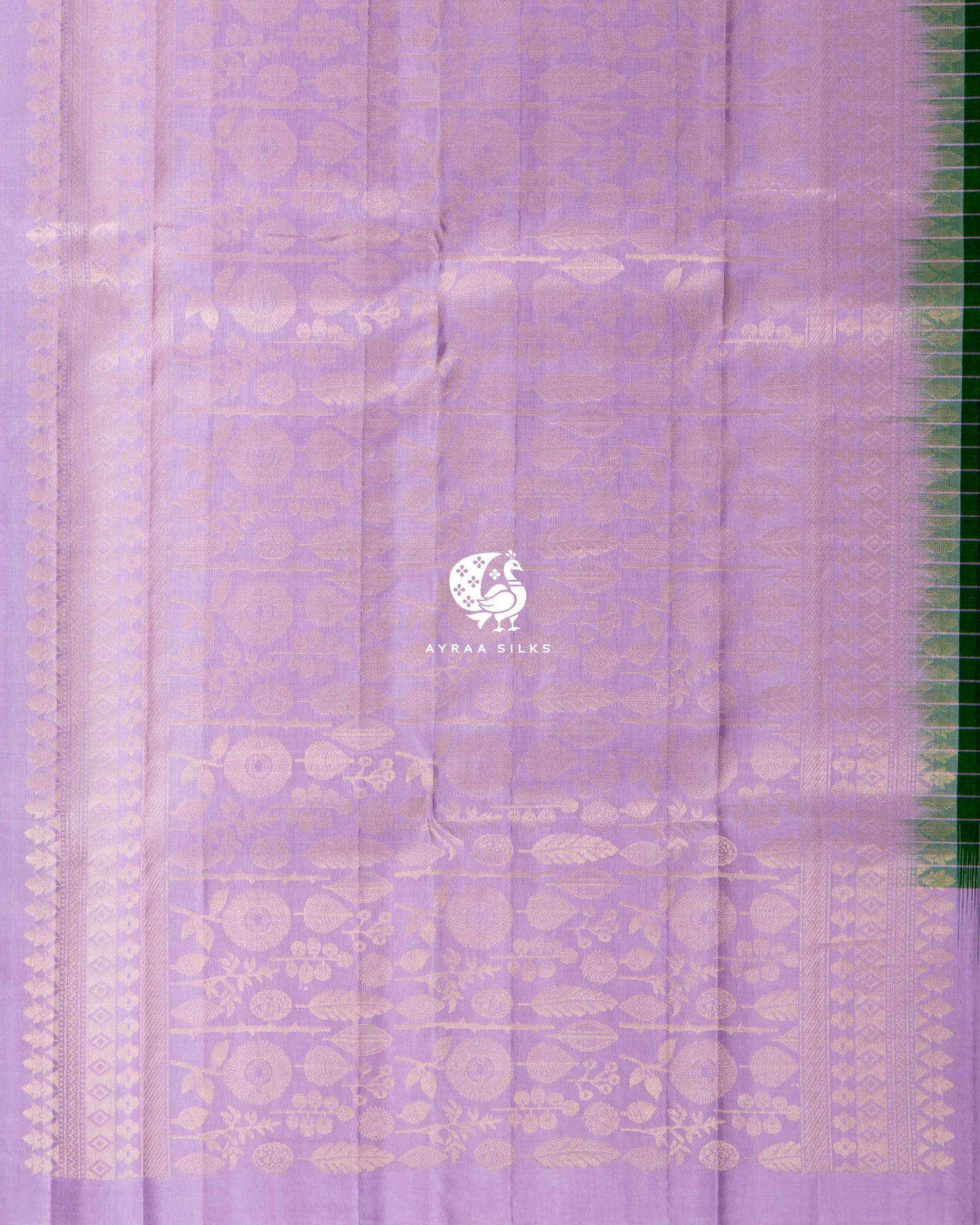 Emerald Green Kattam Kanchipuram Saree