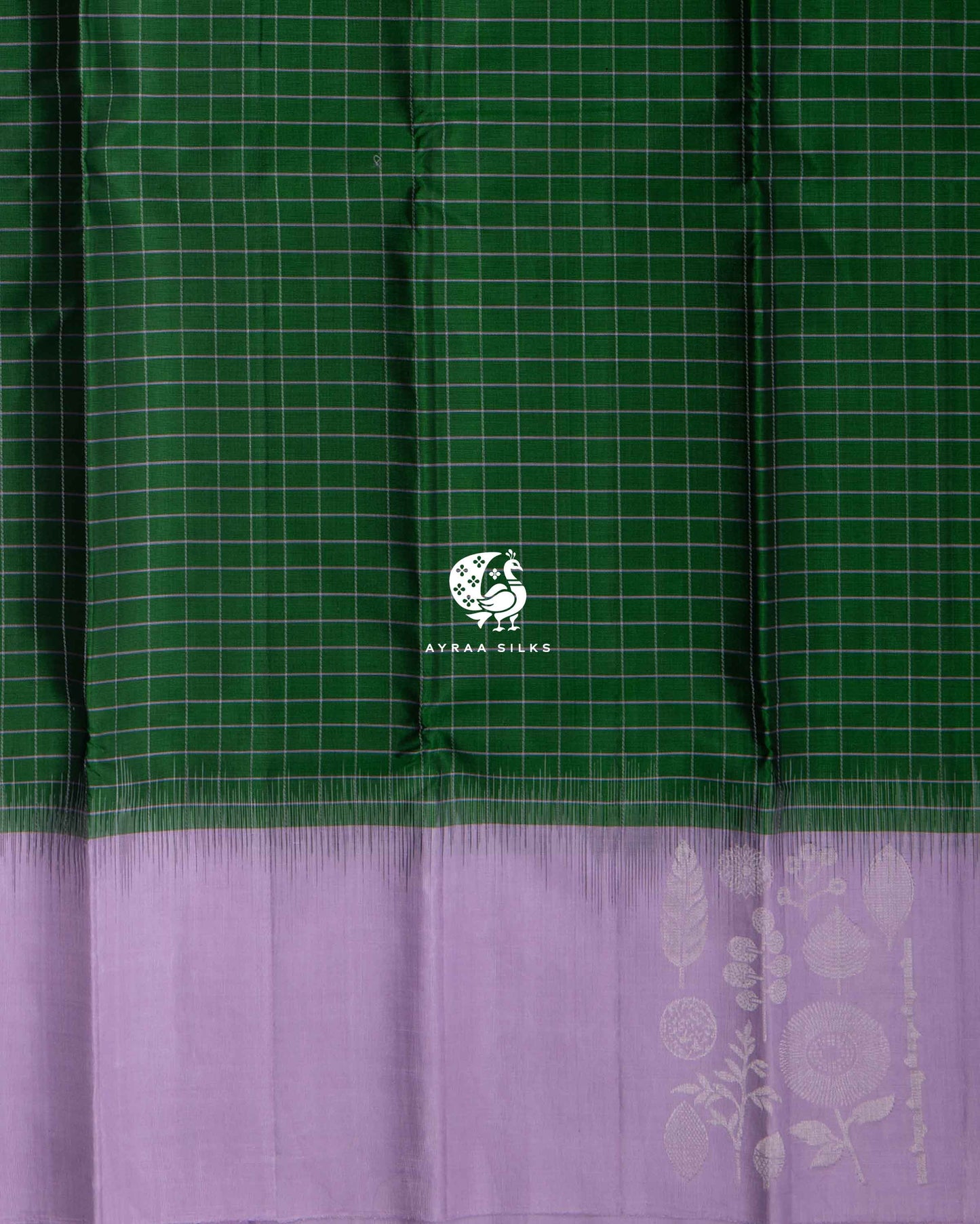 Emerald Green Kattam Kanchipuram Saree